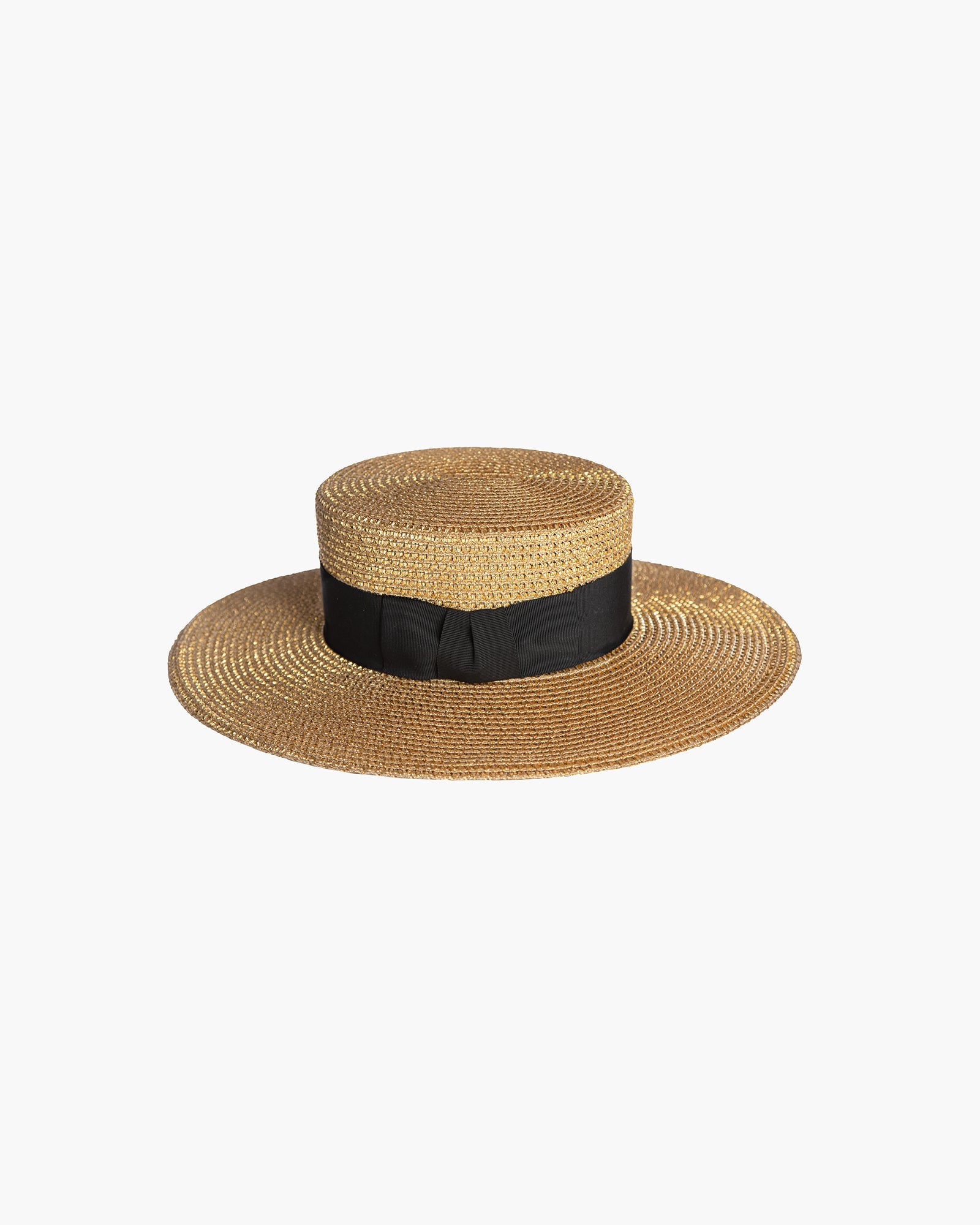 Gondolier Boater Hat Gold/Black