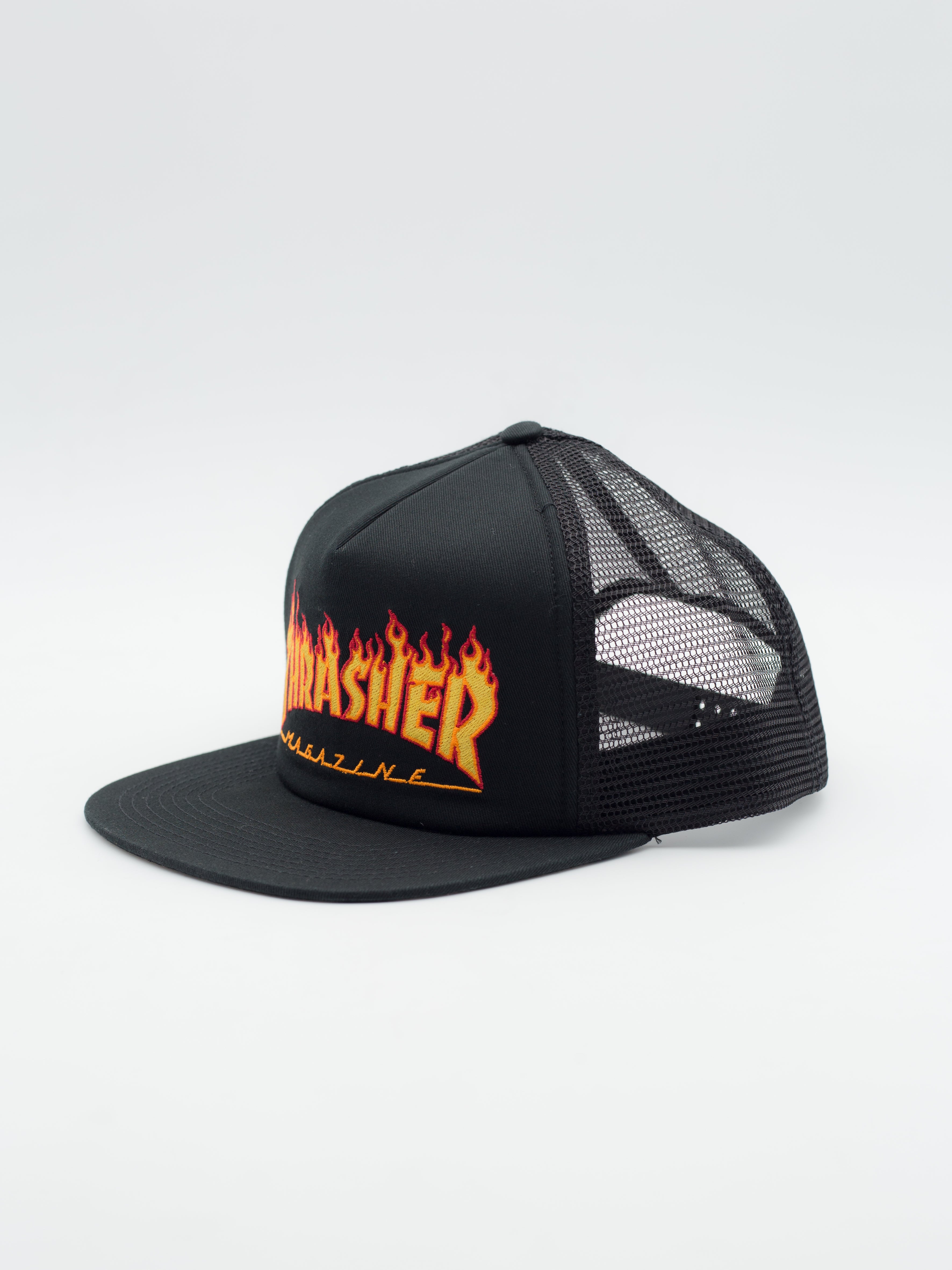 Flames Outlined Mesh Cap