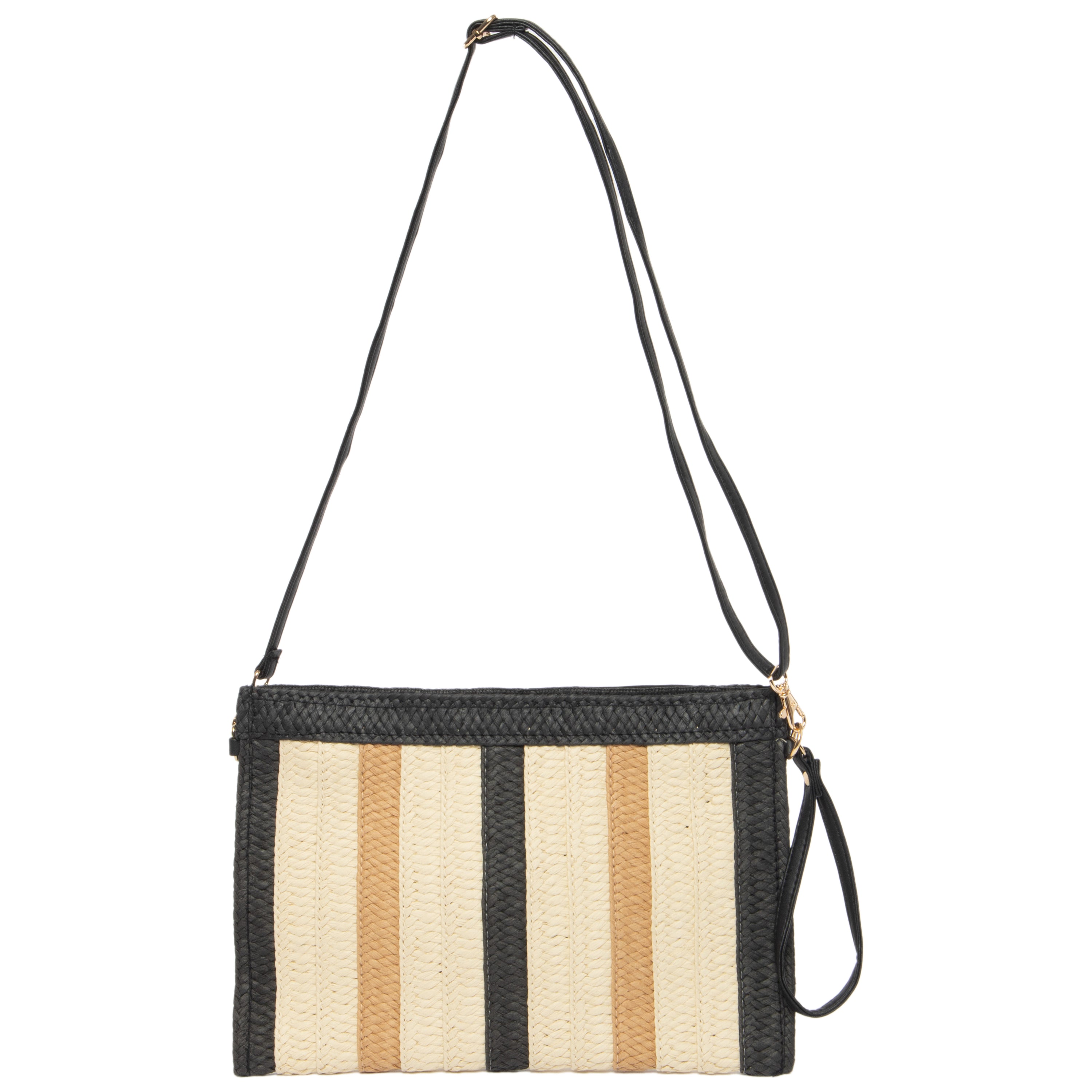 Tierra - Zip Top Clutch with Crossbody Strap 4 Tierra - Zip Top Clutch with Crossbody Strap