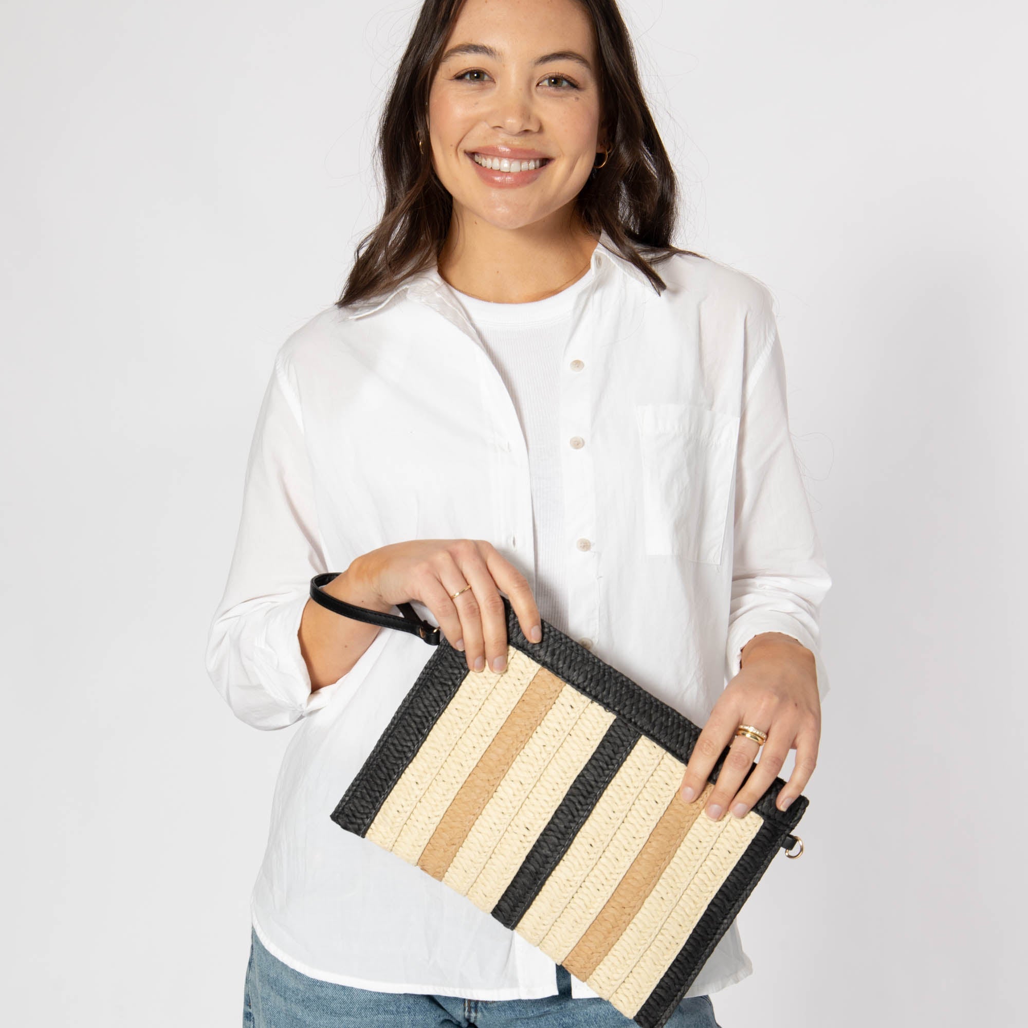 Tierra - Zip Top Clutch with Crossbody Strap 6 Tierra - Zip Top Clutch with Crossbody Strap