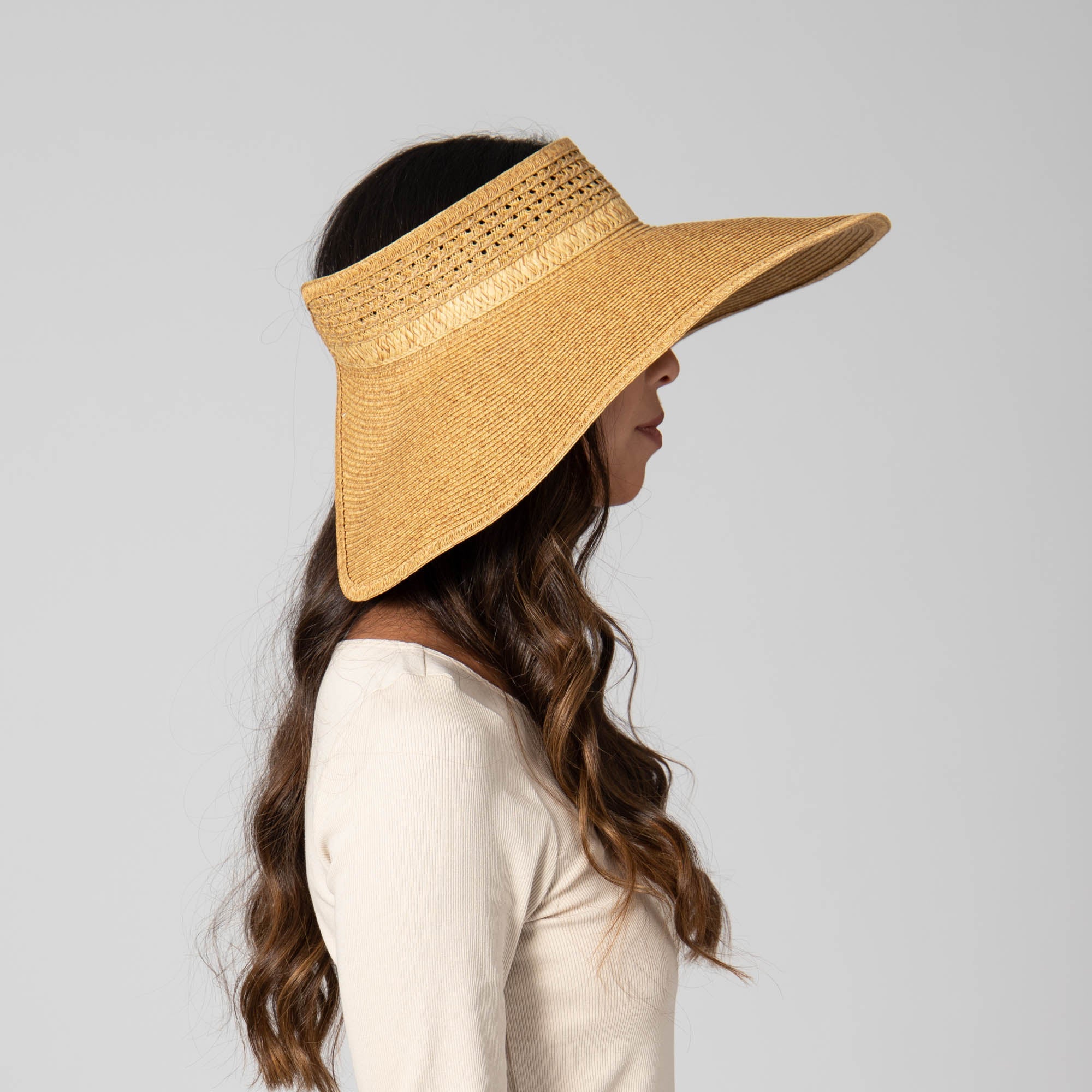 Everyday Full Coverage - Wide Brim Roll Up Visor 10 Everyday Full Coverage - Wide Brim Roll Up Visor