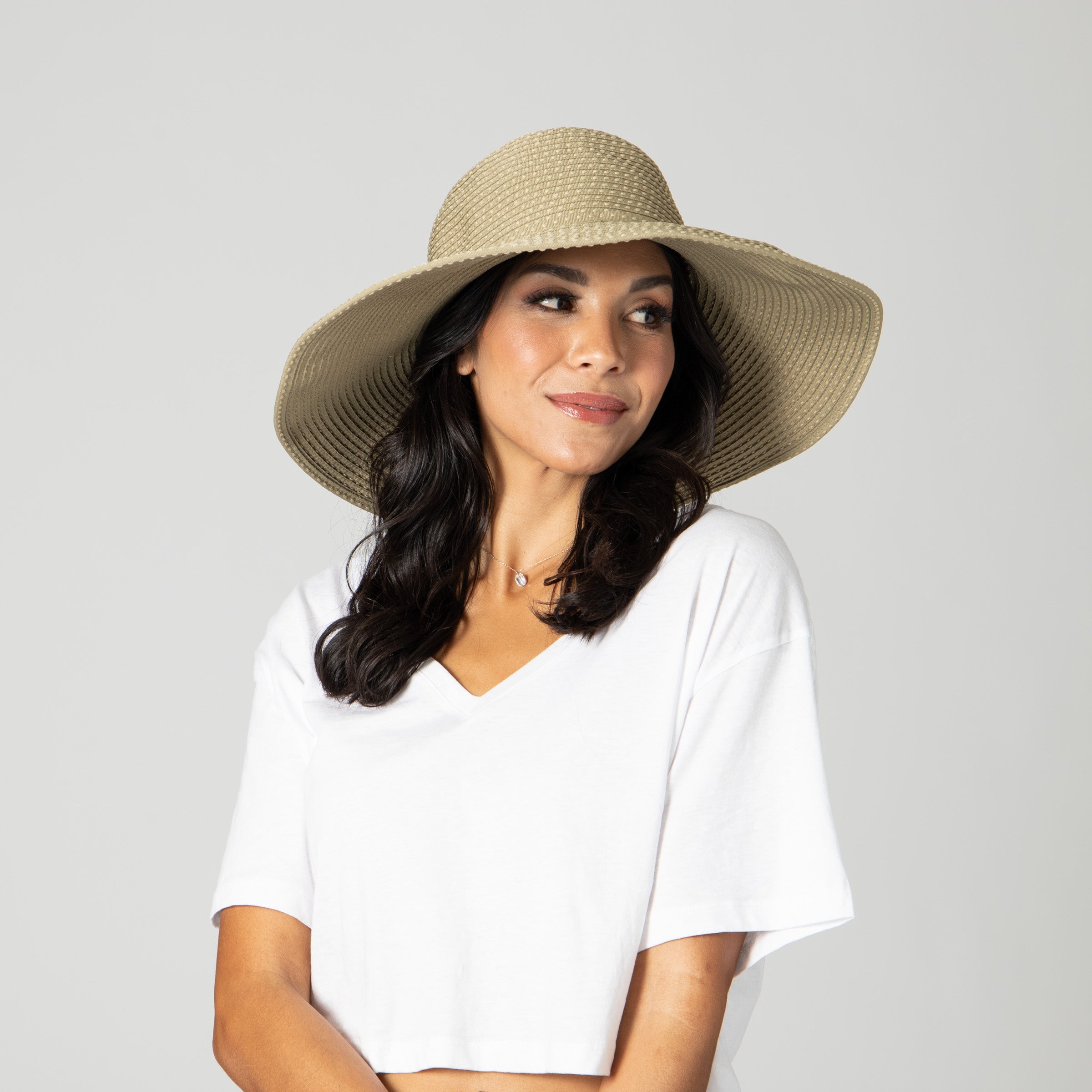 Women's Ribbon Braid Hat with Ticking 16 Women's Ribbon Braid Hat with Ticking