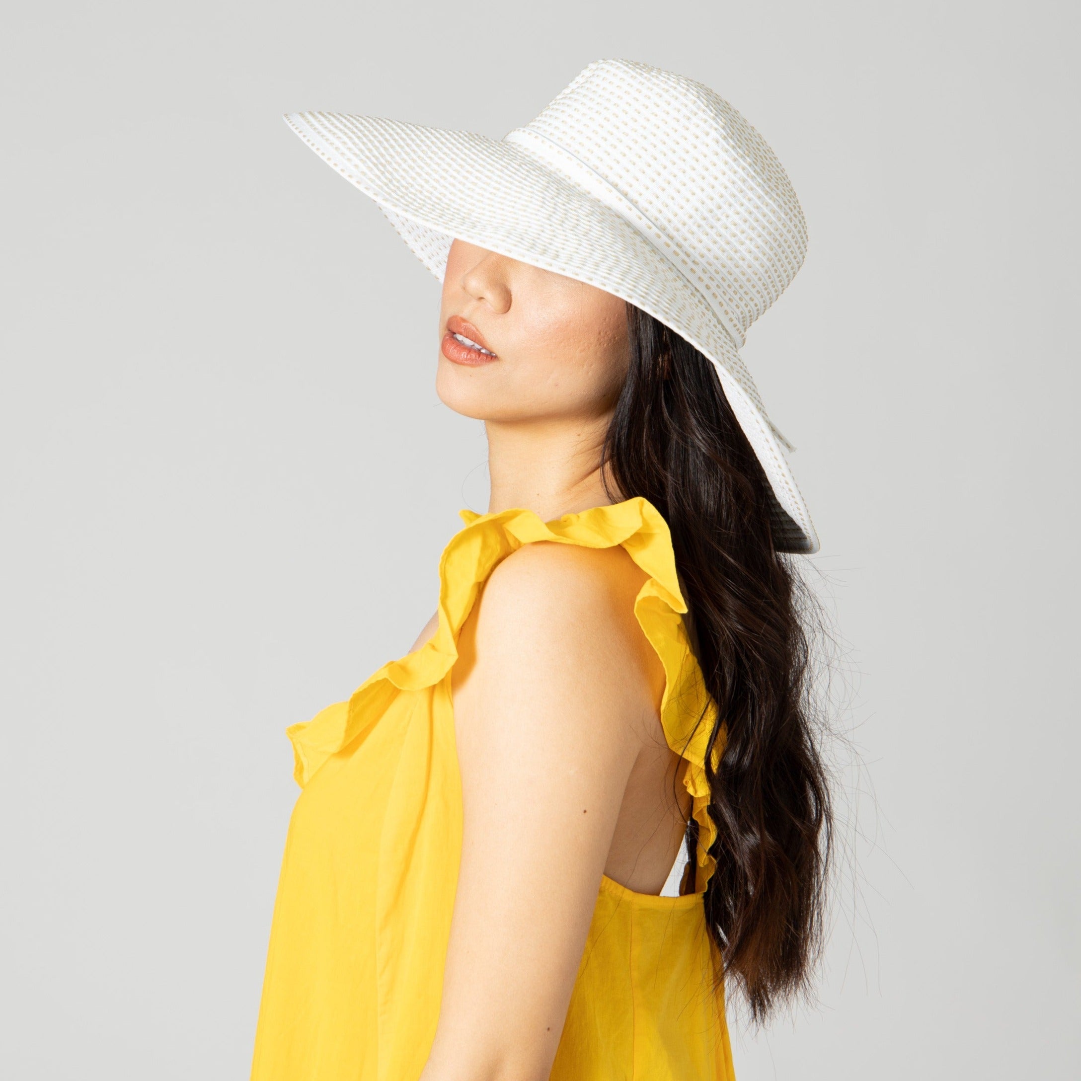 Women's Ribbon Braid Hat with Ticking 24 Women's Ribbon Braid Hat with Ticking