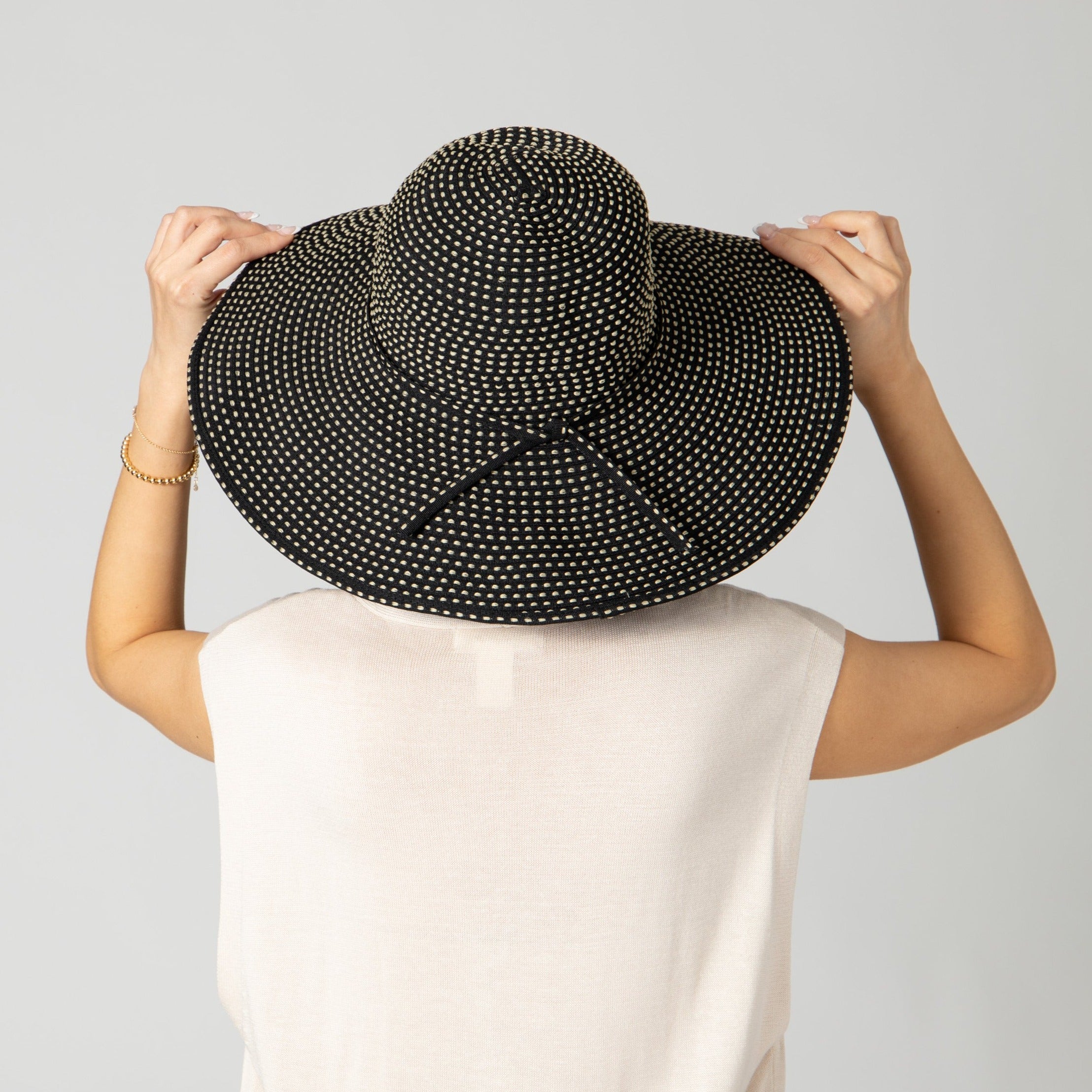 Women's Ribbon Braid Hat with Ticking 30 Women's Ribbon Braid Hat with Ticking