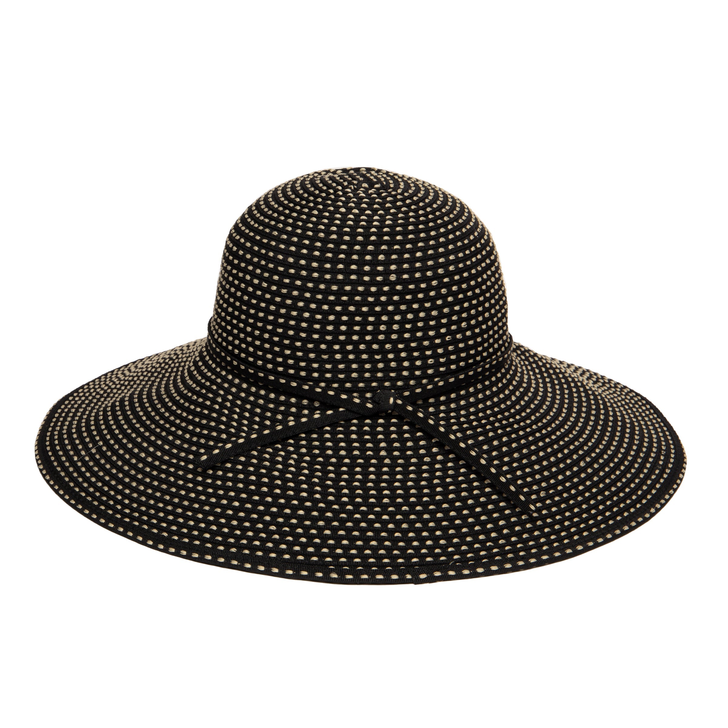 Women's Ribbon Braid Hat with Ticking 34 Women's Ribbon Braid Hat with Ticking