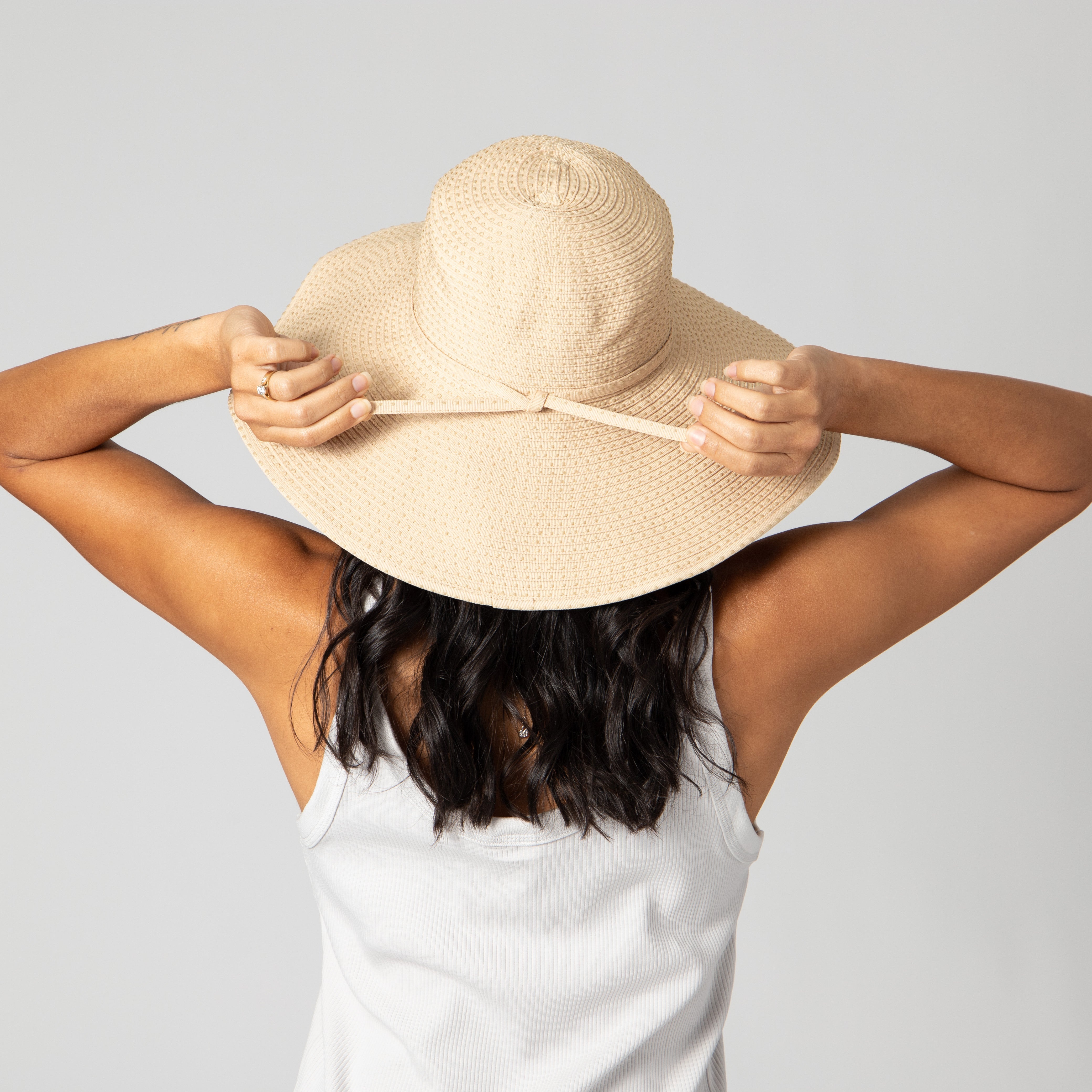 Women's Ribbon Braid Hat with Ticking 5 Women's Ribbon Braid Hat with Ticking