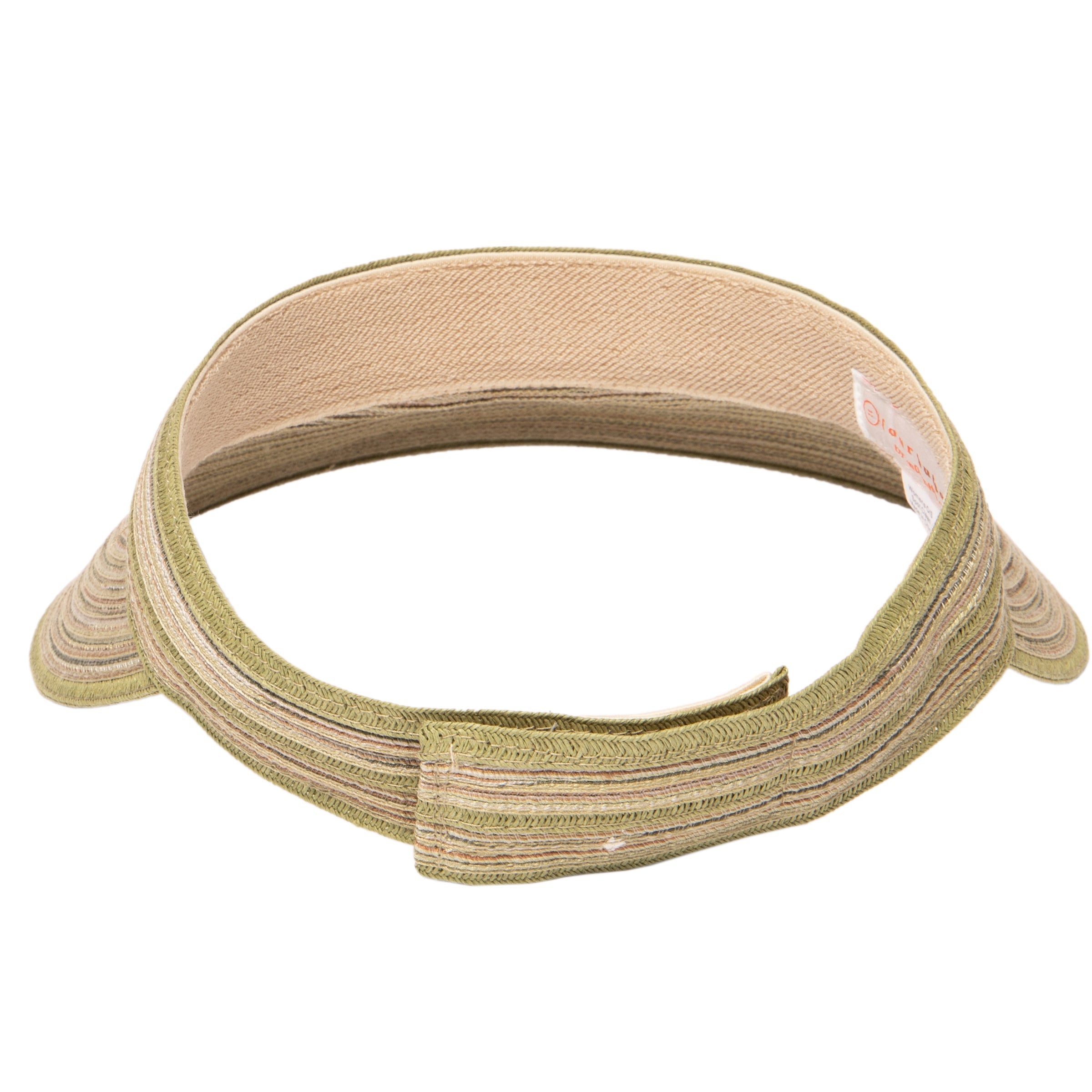 Women's Mixed Braid Visor with Velcro Strap 15 Women's Mixed Braid Visor with Velcro Strap
