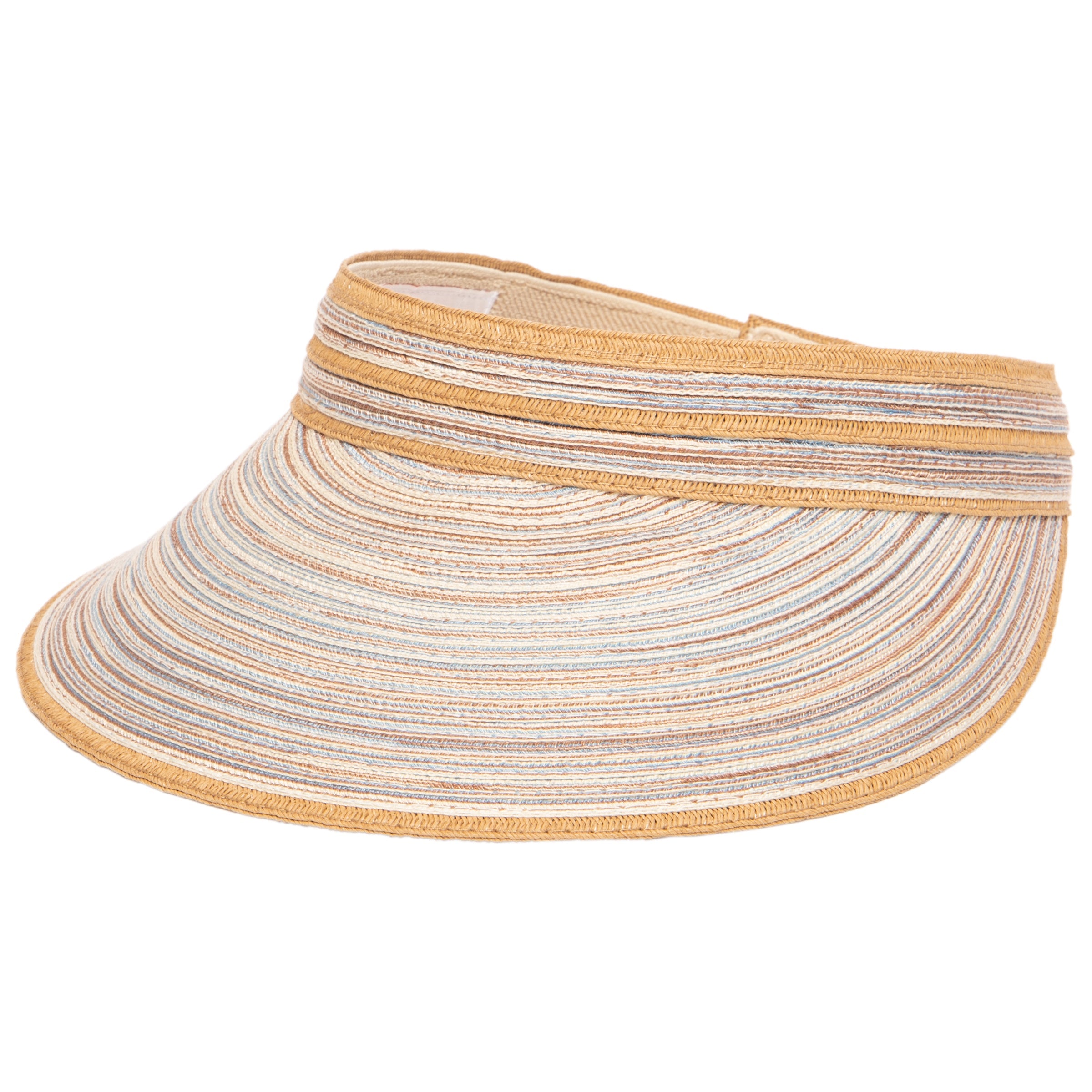 Women's Mixed Braid Visor with Velcro Strap 17 Women's Mixed Braid Visor with Velcro Strap