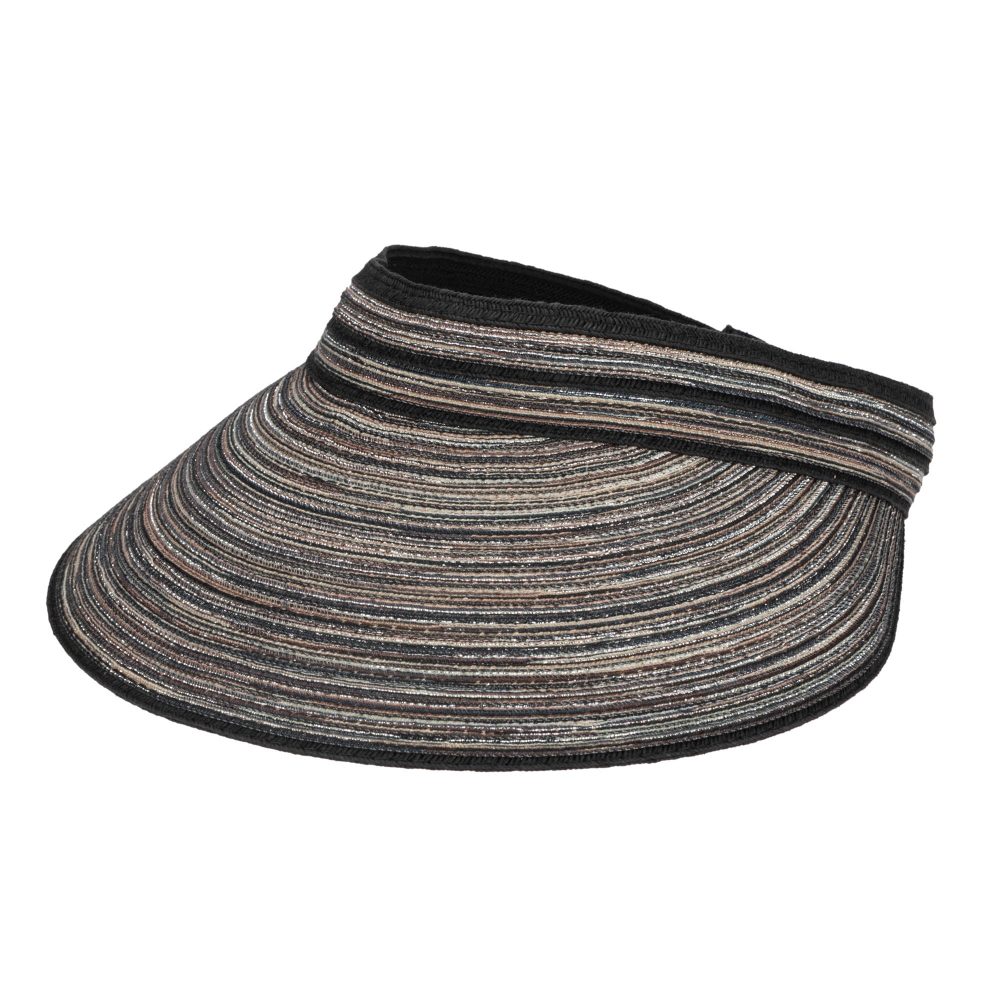 Women's Mixed Braid Visor with Velcro Strap 25 Women's Mixed Braid Visor with Velcro Strap