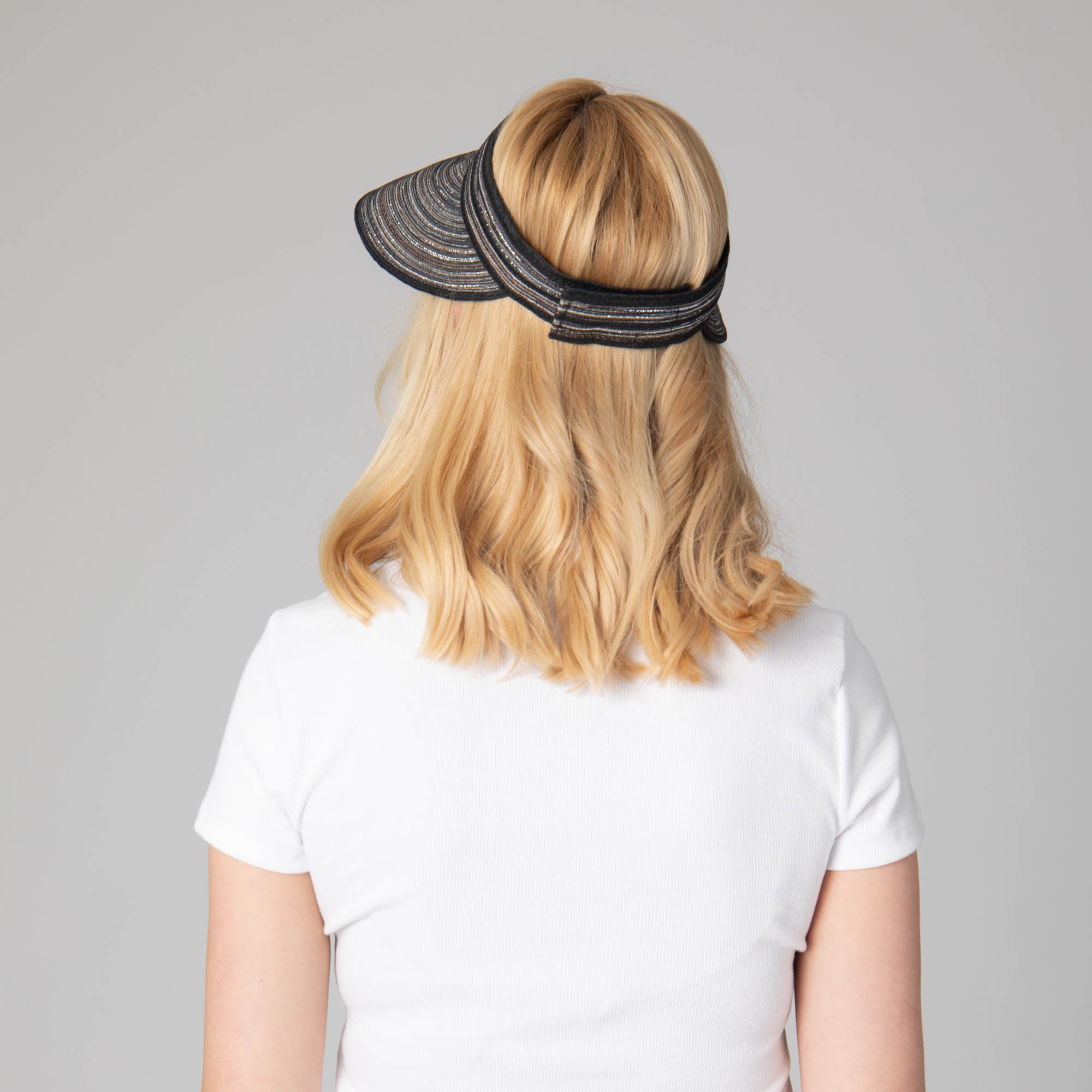 Women's Mixed Braid Visor with Velcro Strap 26 Women's Mixed Braid Visor with Velcro Strap