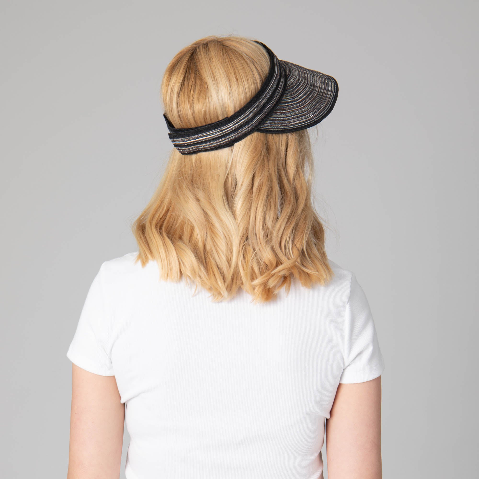 Women's Mixed Braid Visor with Velcro Strap 29 Women's Mixed Braid Visor with Velcro Strap