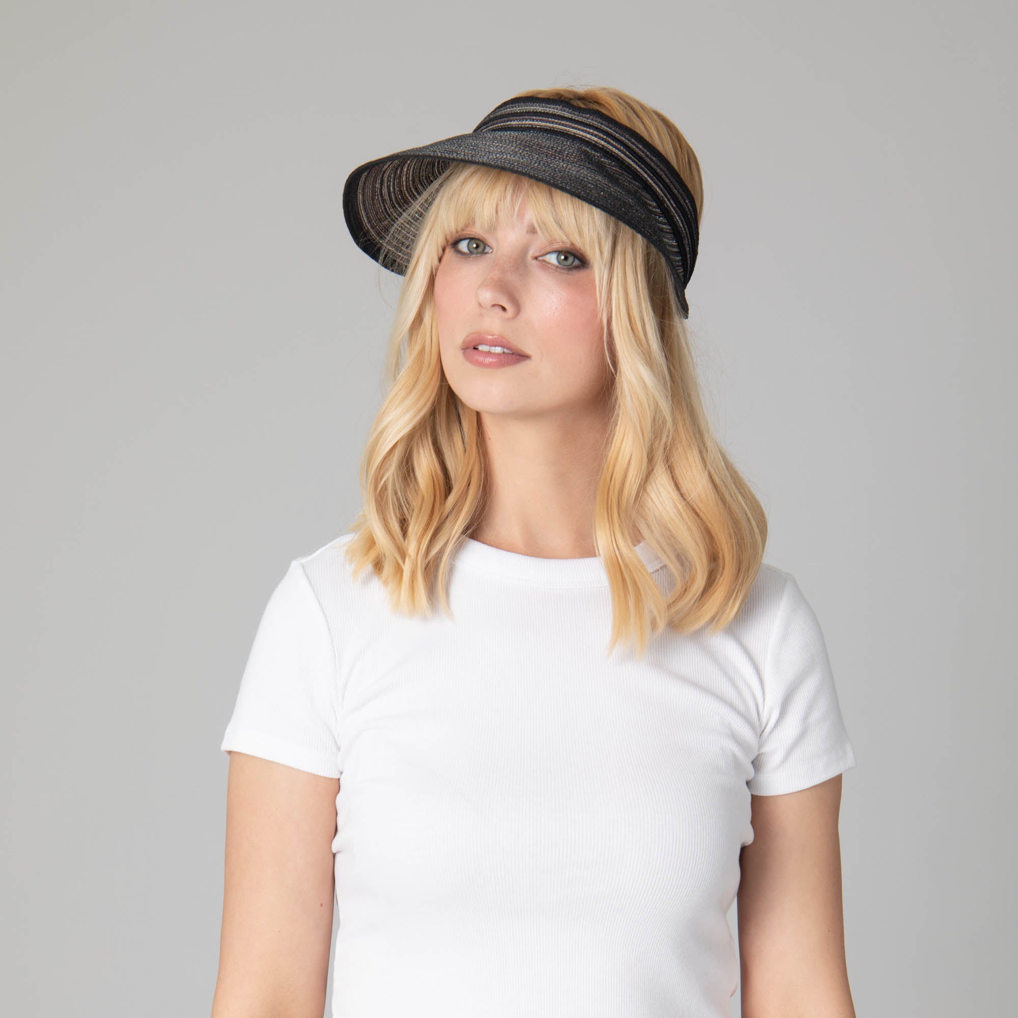 Women's Mixed Braid Visor with Velcro Strap 31 Women's Mixed Braid Visor with Velcro Strap