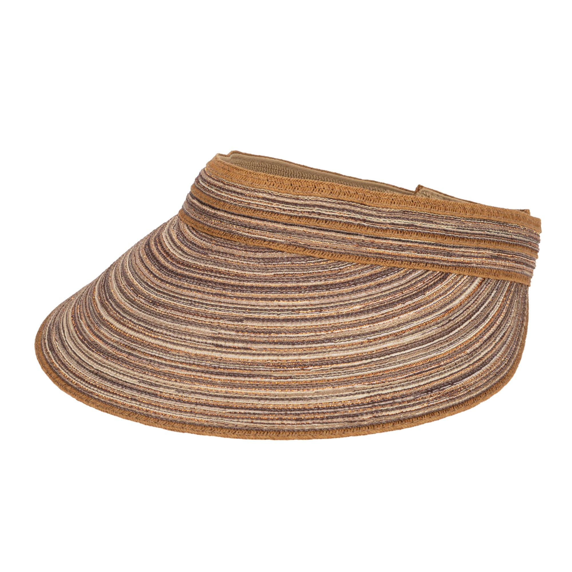 Women's Mixed Braid Visor with Velcro Strap 35 Women's Mixed Braid Visor with Velcro Strap
