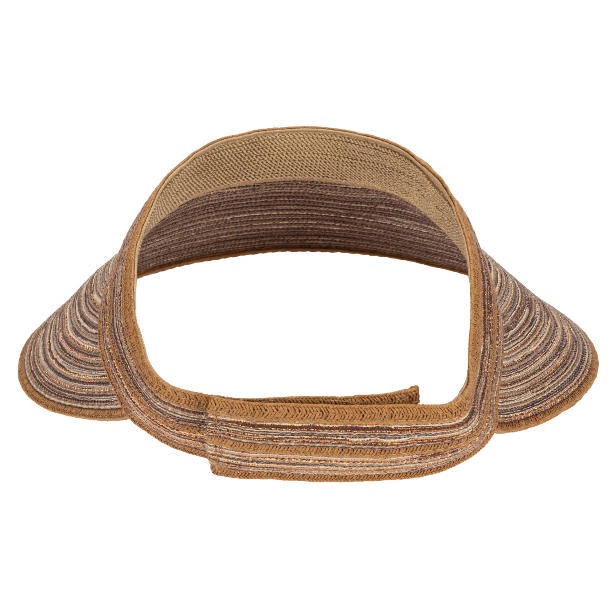 Women's Mixed Braid Visor with Velcro Strap 36 Women's Mixed Braid Visor with Velcro Strap