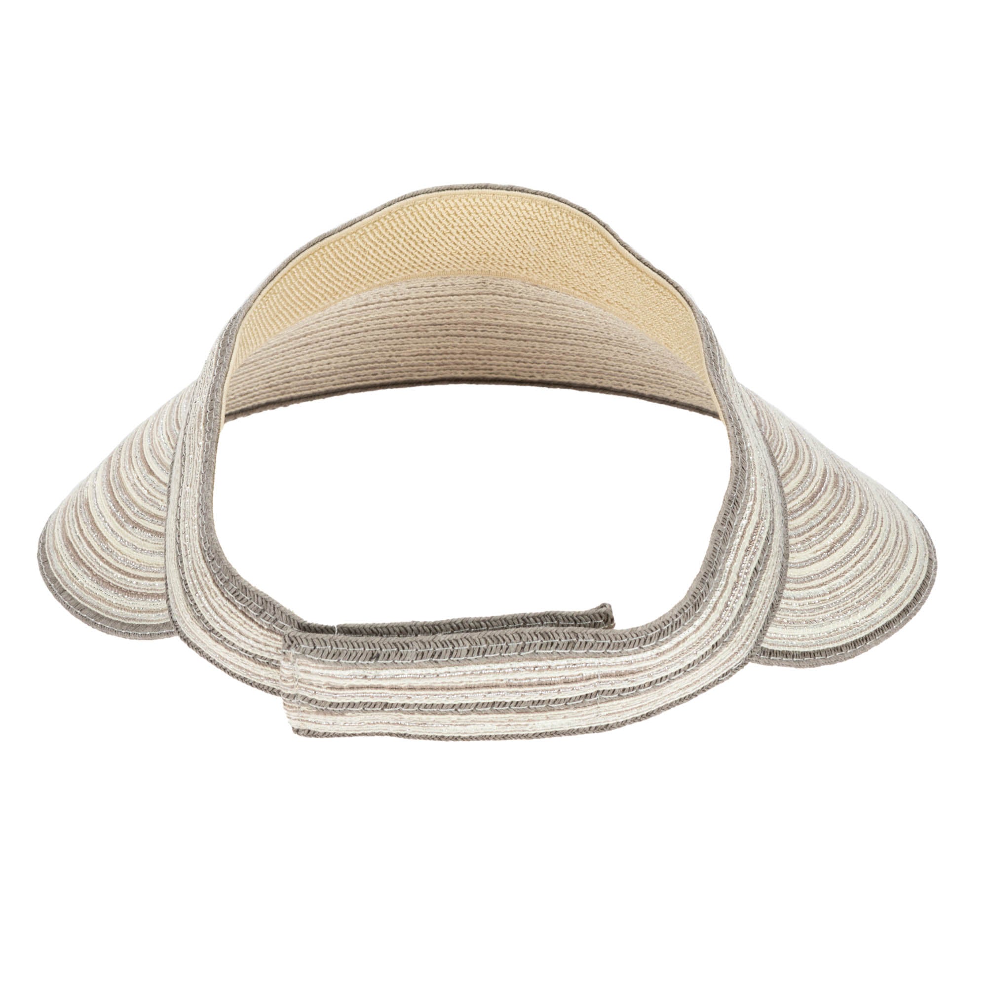Women's Mixed Braid Visor with Velcro Strap 43 Women's Mixed Braid Visor with Velcro Strap