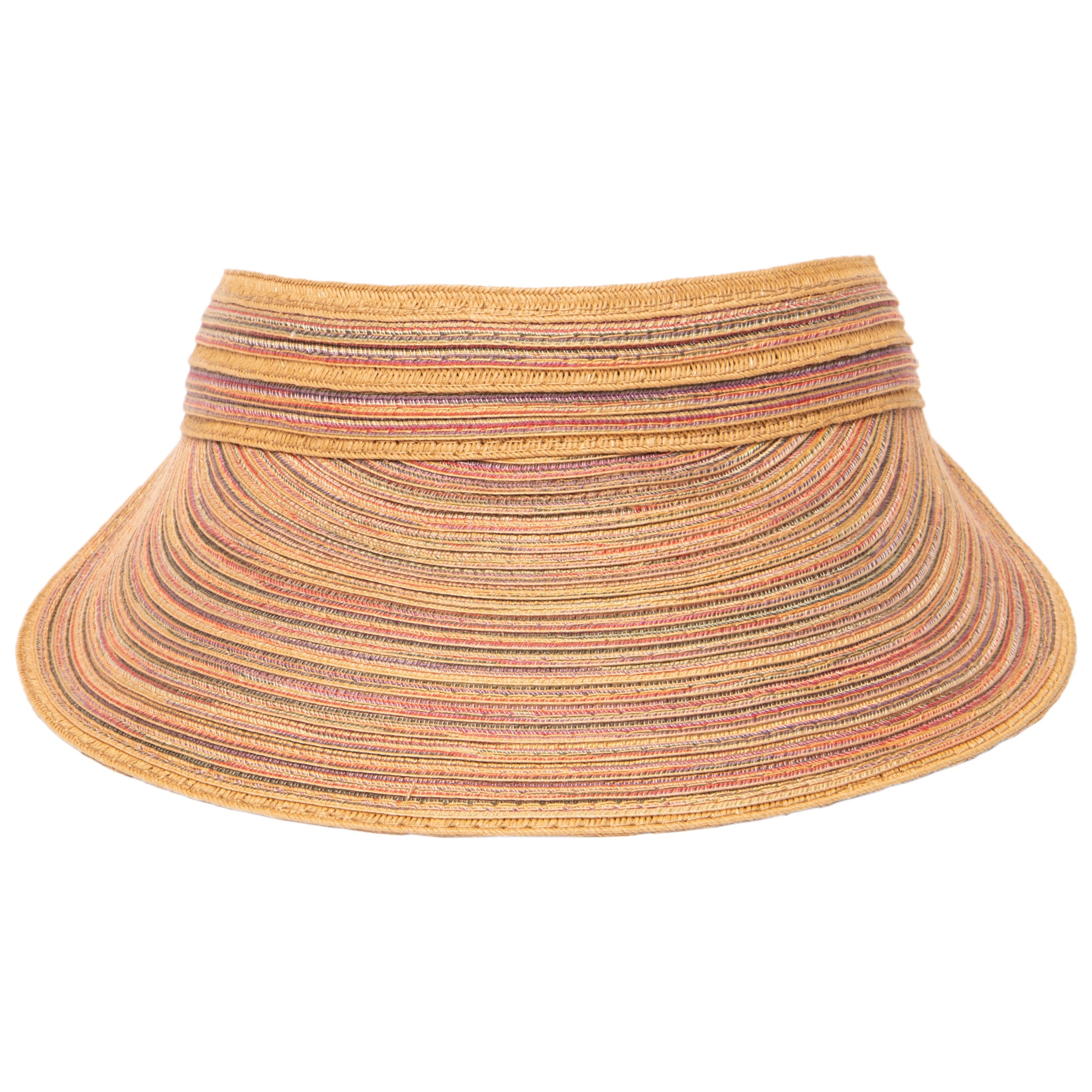 Women's Mixed Braid Visor with Velcro Strap 7 Women's Mixed Braid Visor with Velcro Strap
