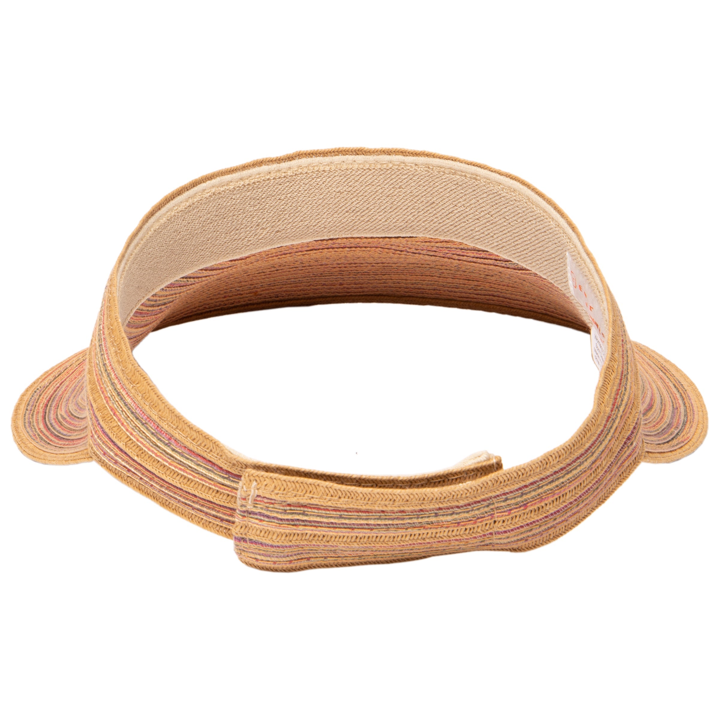 Women's Mixed Braid Visor with Velcro Strap 8 Women's Mixed Braid Visor with Velcro Strap