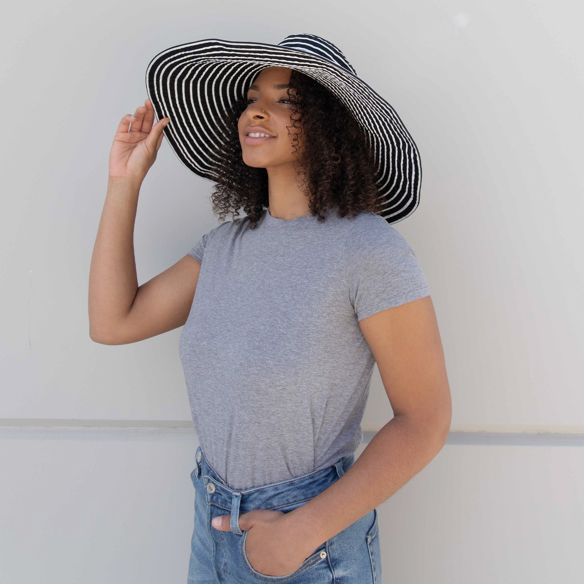 Women's Ribbon Braid XL Brim Hat 3 Women's Ribbon Braid XL Brim Hat