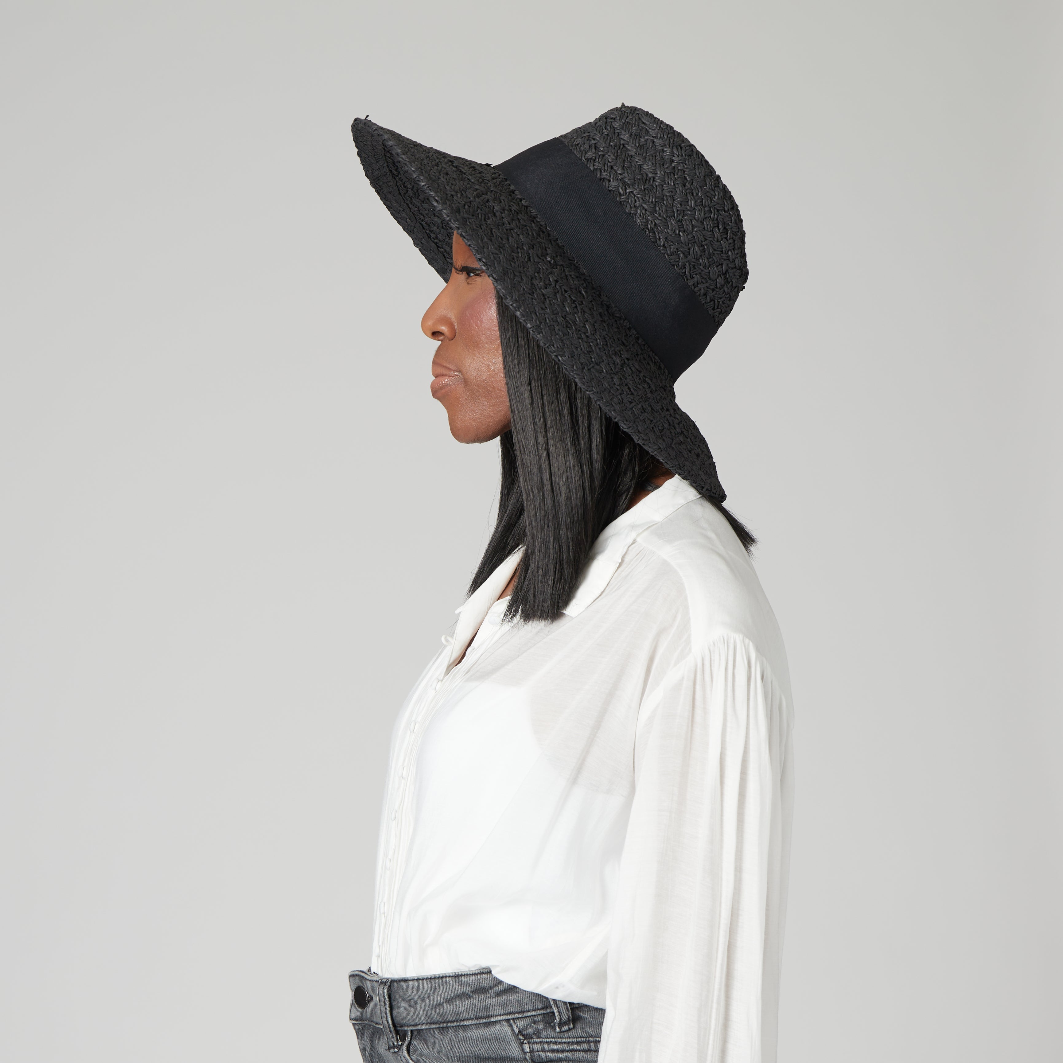 Women's Woven Paper Wide Brim Fedora With Grosgrain 11 Women's Woven Paper Wide Brim Fedora With Grosgrain