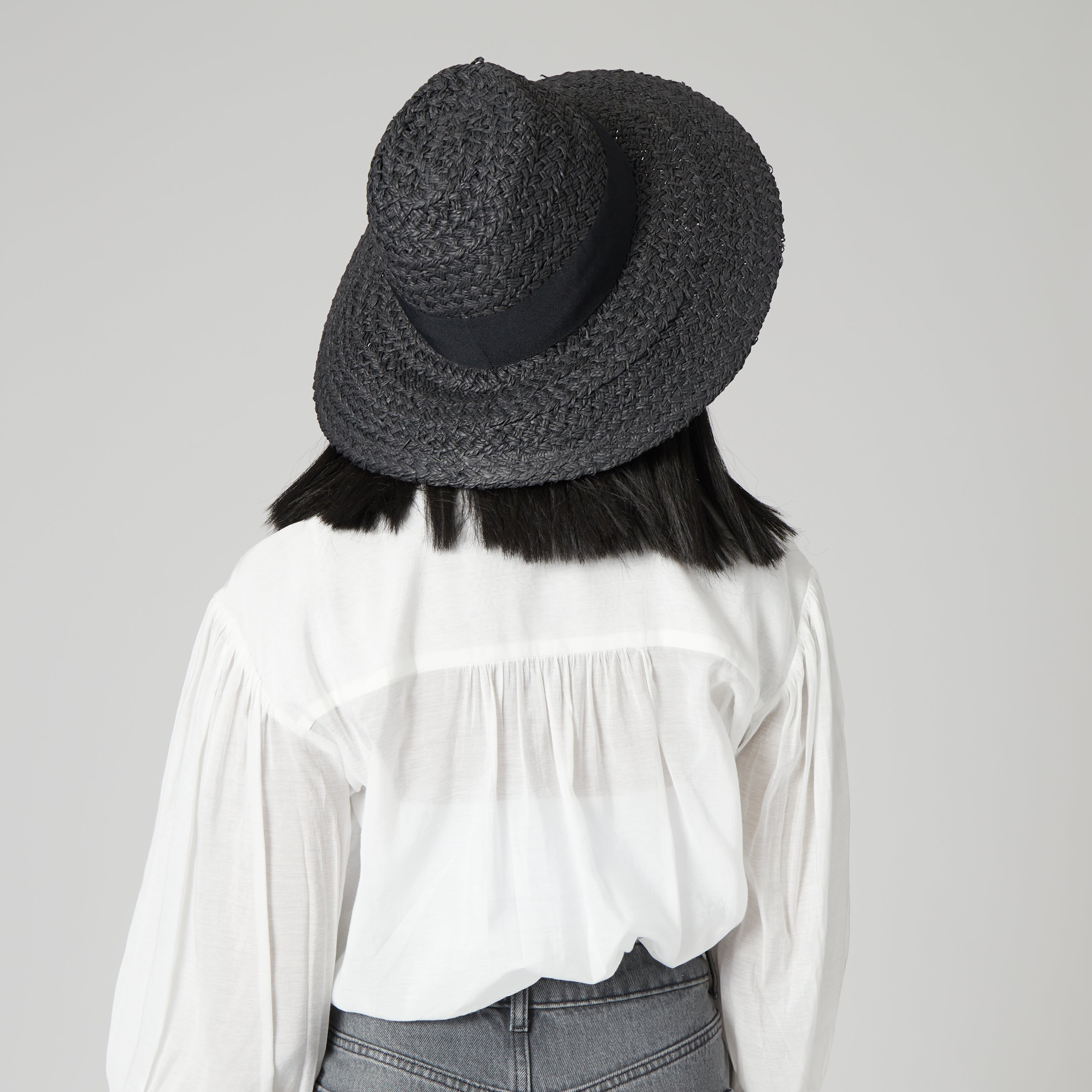 Women's Woven Paper Wide Brim Fedora With Grosgrain 12 Women's Woven Paper Wide Brim Fedora With Grosgrain