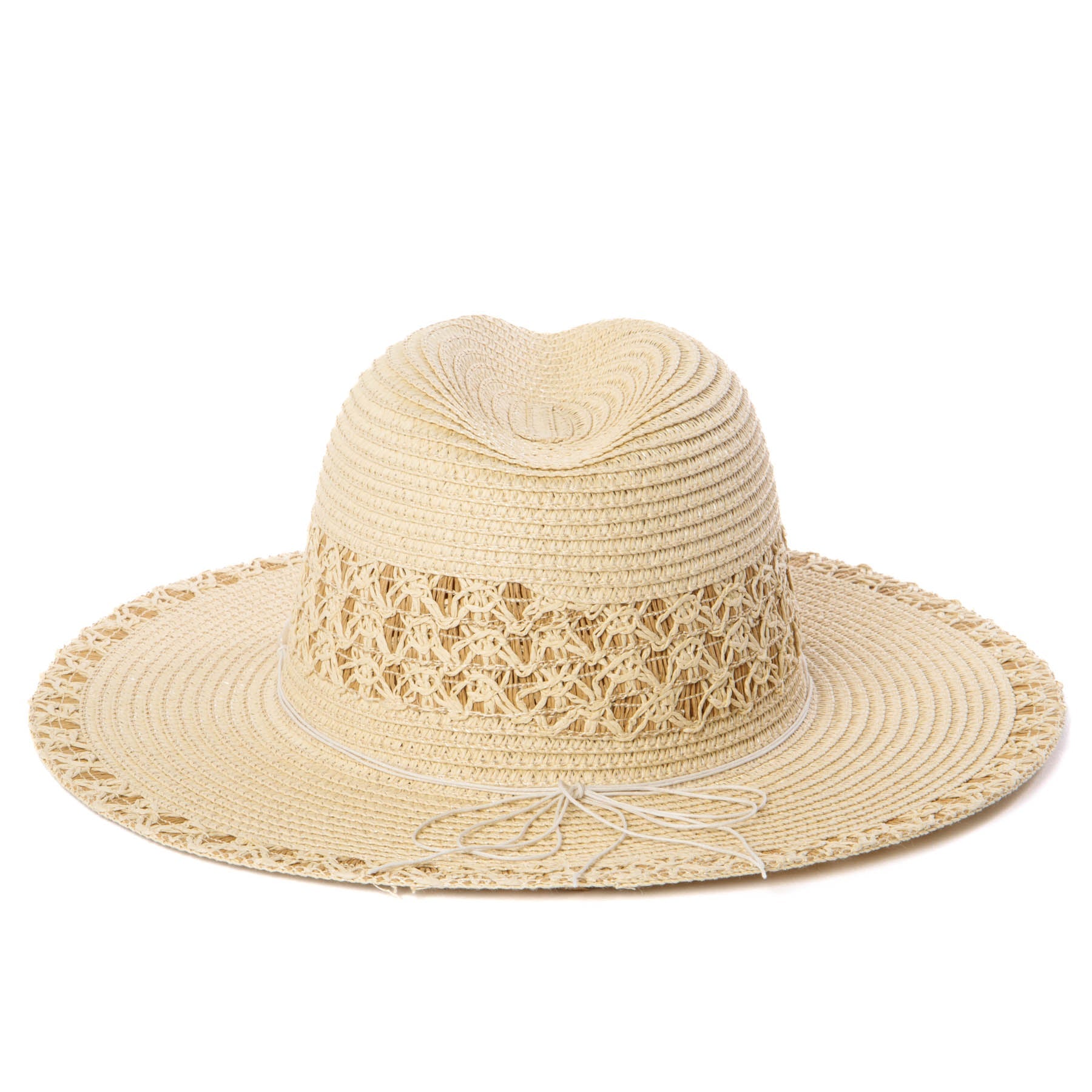 Blanca - Ultrabraid Fedora with Seashell Trim 6 Blanca - Ultrabraid Fedora with Seashell Trim