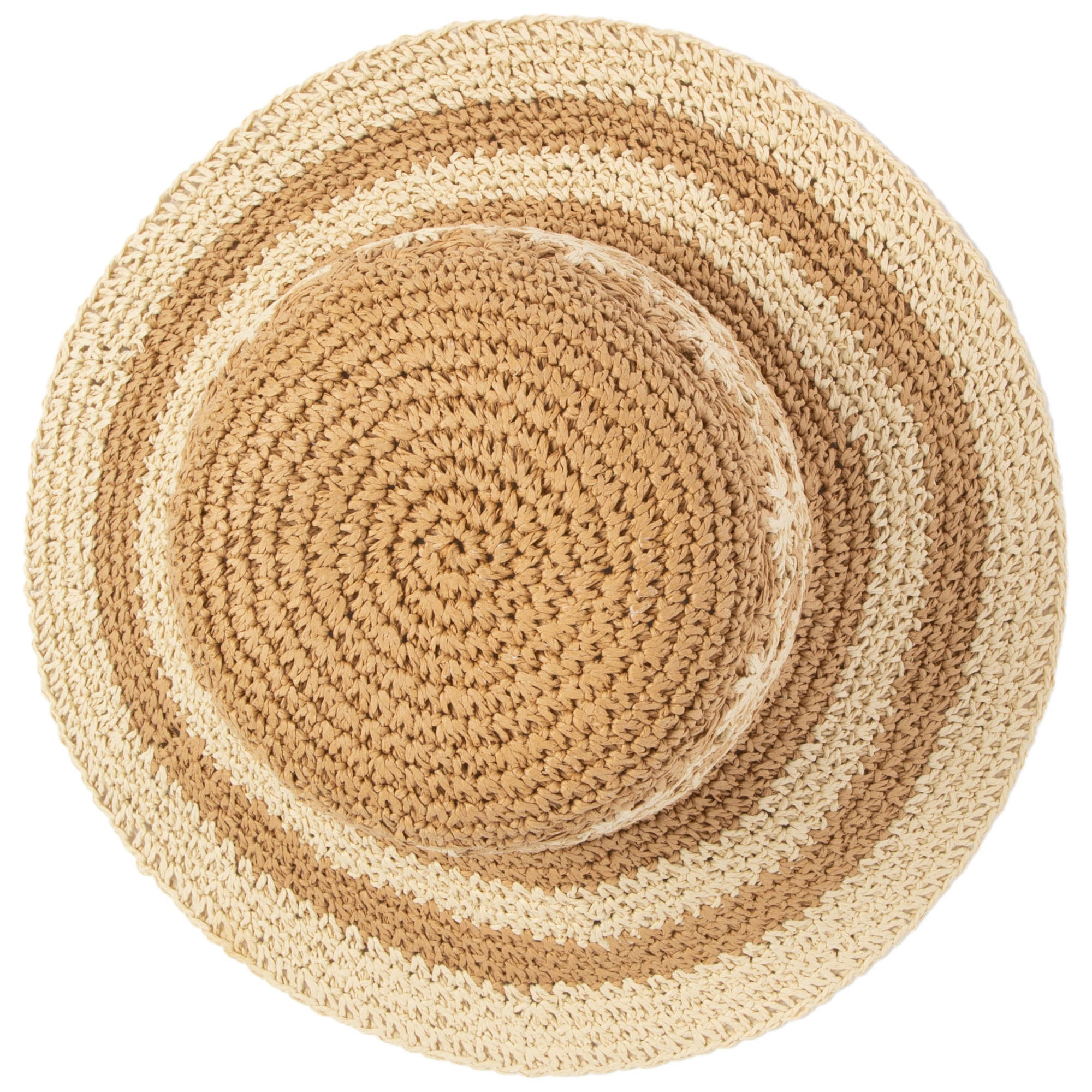 Women's Striped & Floral Crochet Bucket Hat 3 Women's Striped & Floral Crochet Bucket Hat
