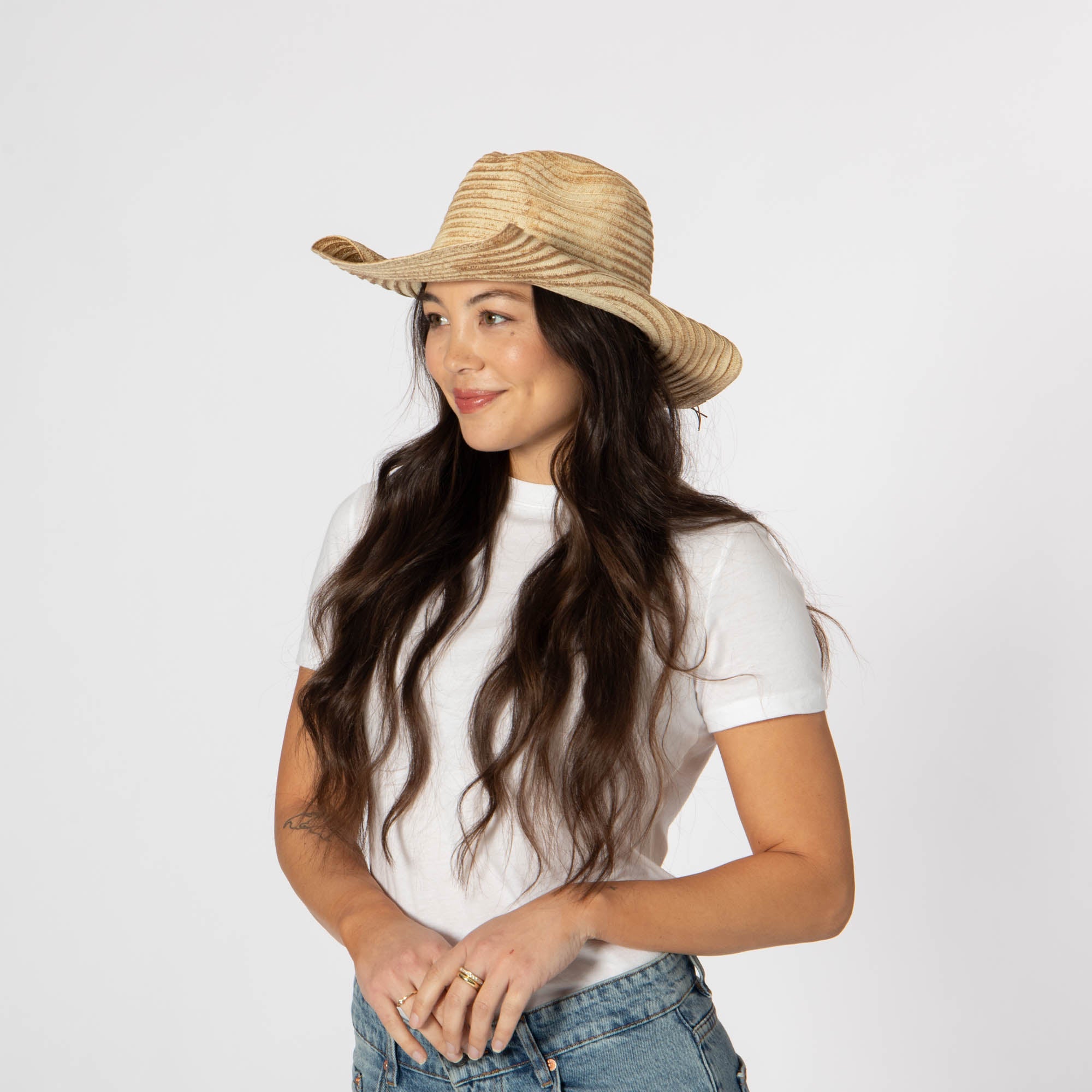 Elena - Cowboy with Rolled Wire Brim Edges 4 Elena - Cowboy with Rolled Wire Brim Edges