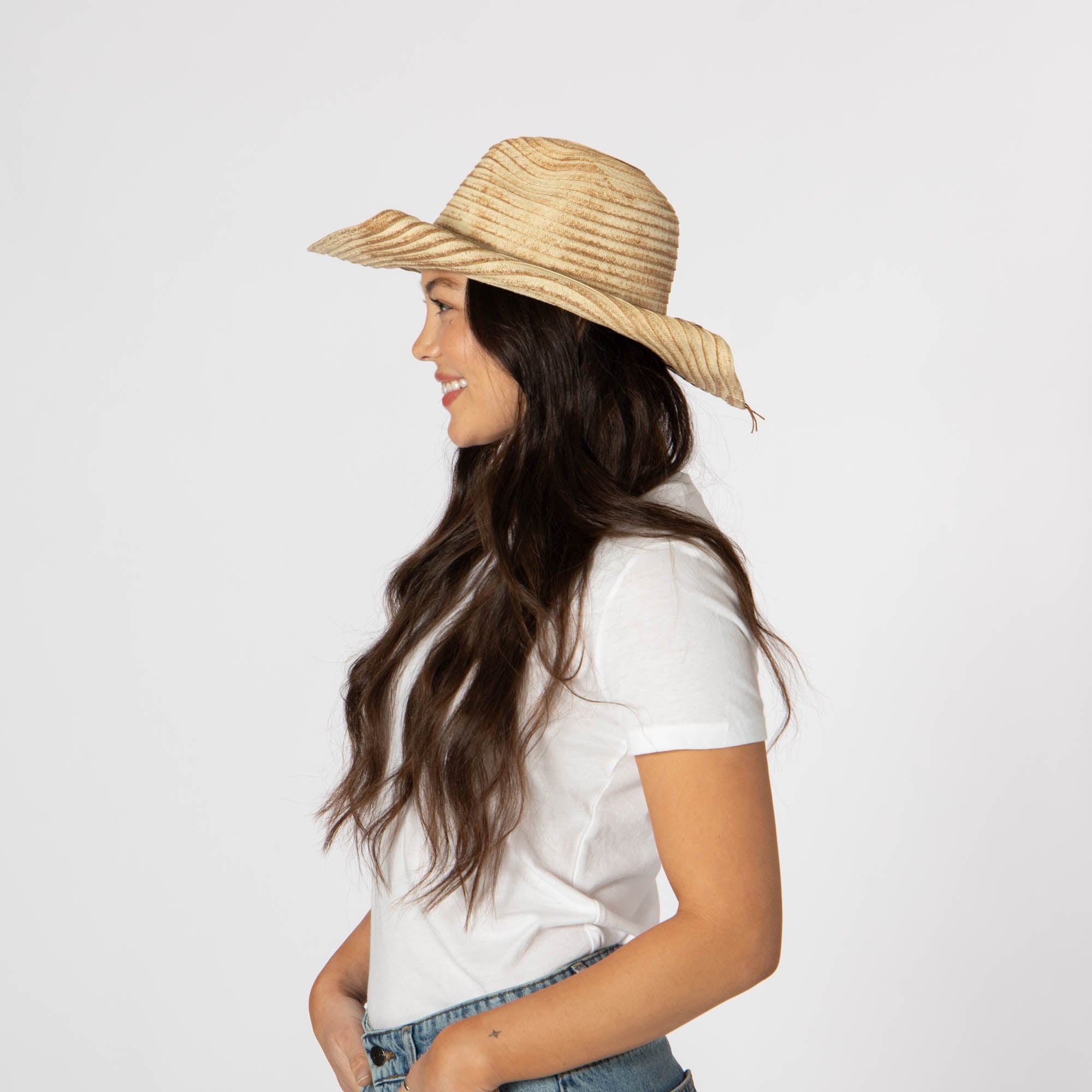 Elena - Cowboy with Rolled Wire Brim Edges 5 Elena - Cowboy with Rolled Wire Brim Edges