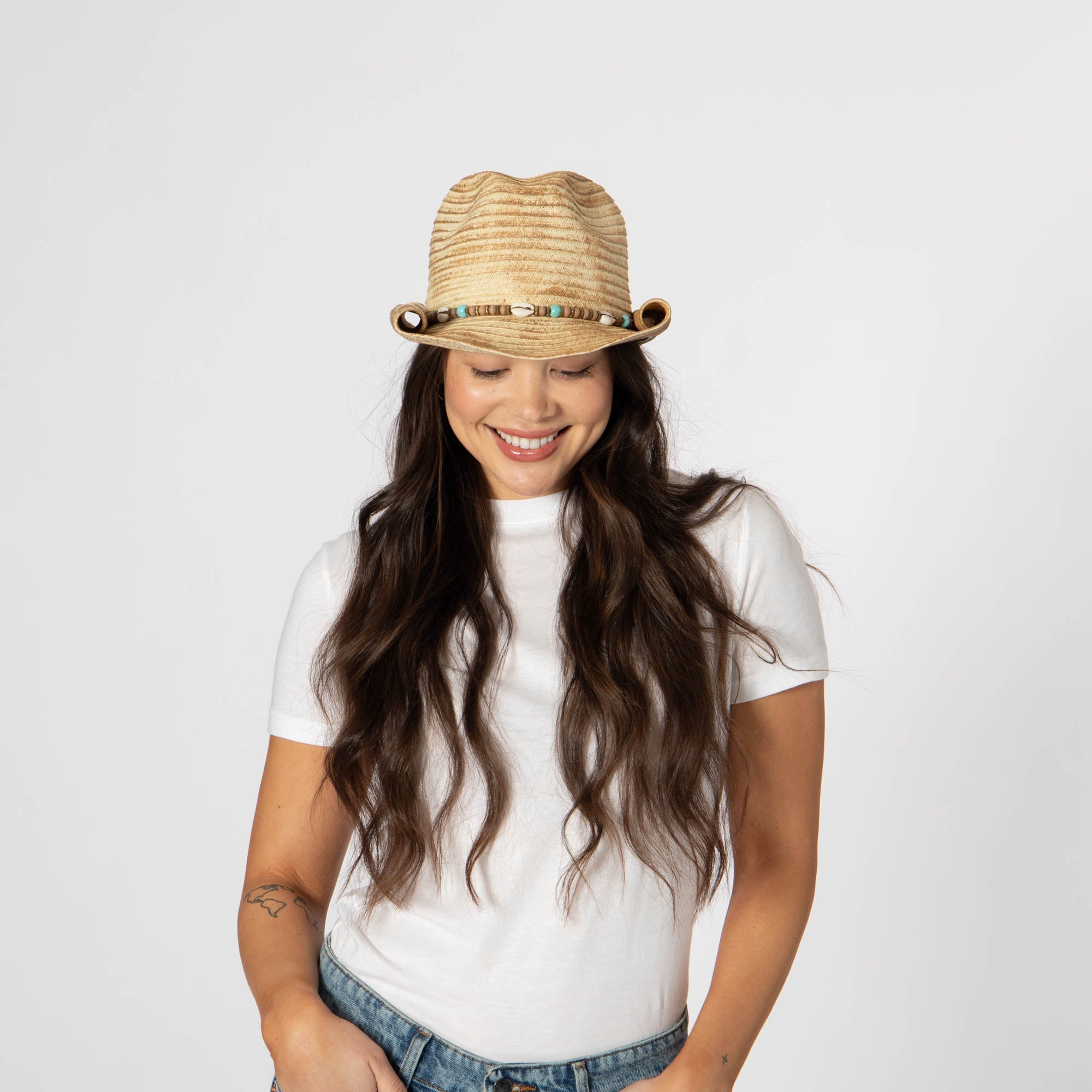 Elena - Cowboy with Rolled Wire Brim Edges 6 Elena - Cowboy with Rolled Wire Brim Edges