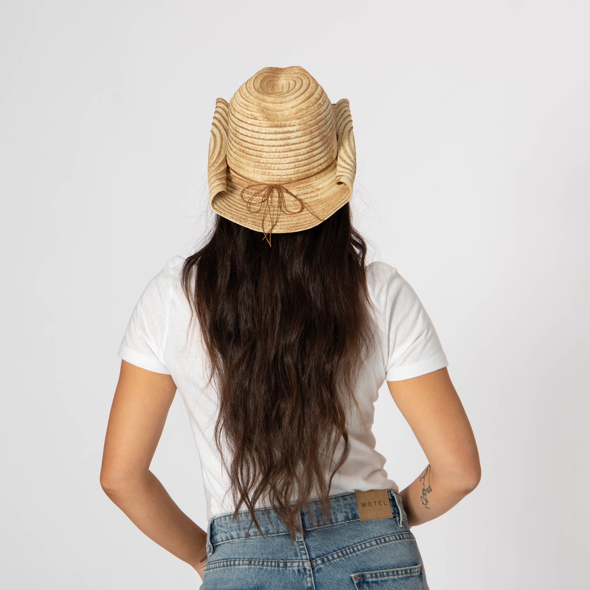 Elena - Cowboy with Rolled Wire Brim Edges 7 Elena - Cowboy with Rolled Wire Brim Edges