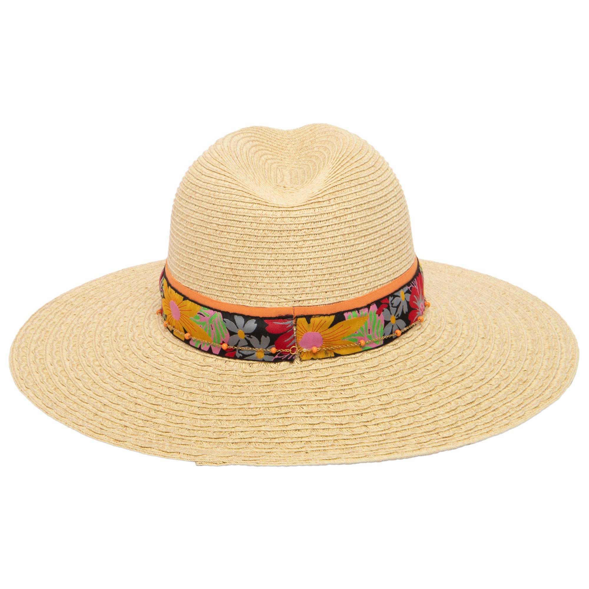 Flora - Mixed Ultrabraid Fedora with Floral Band 3 Flora - Mixed Ultrabraid Fedora with Floral Band