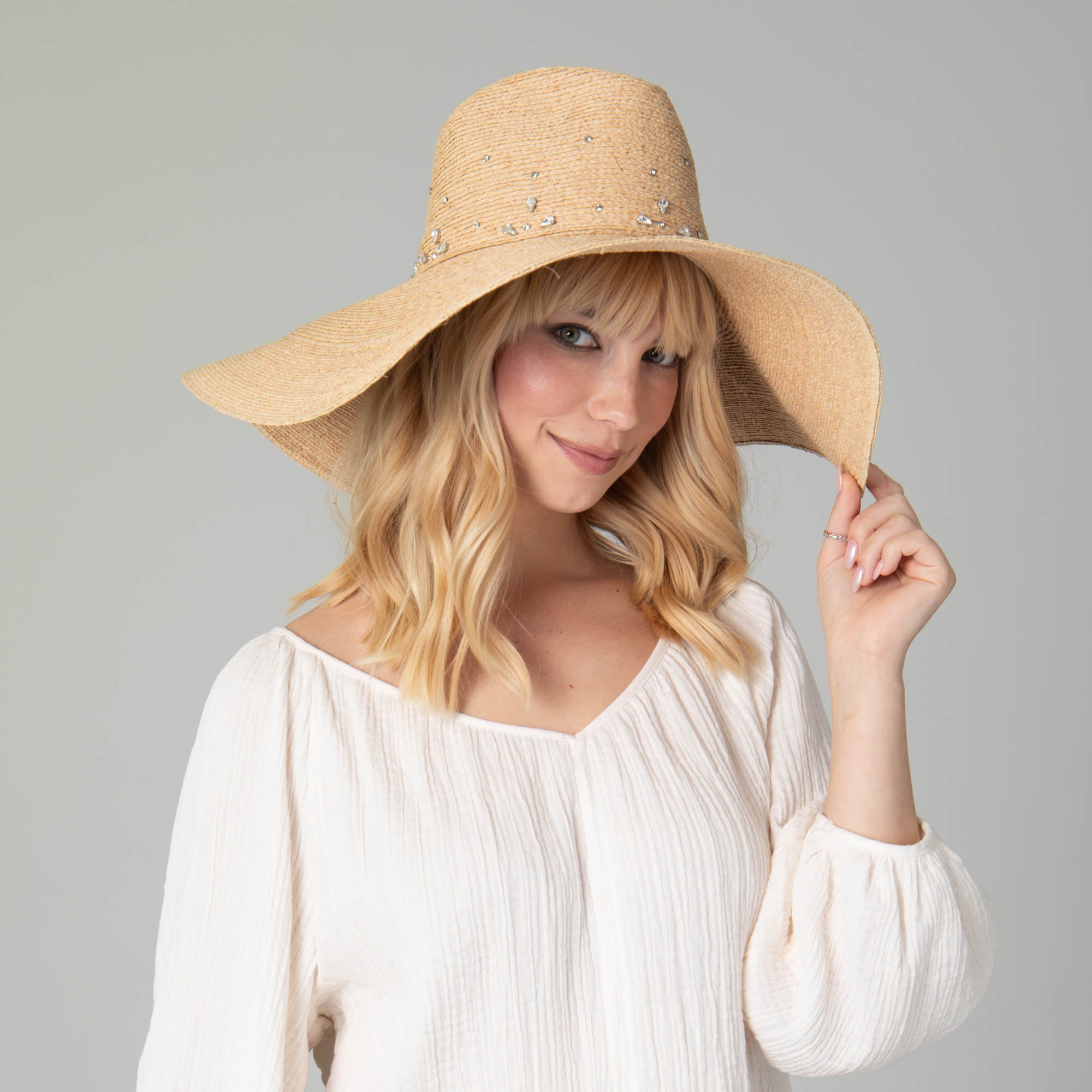 Glitz Wide Brim Fedora Sun Hat 3 Glitz Wide Brim Fedora Sun Hat