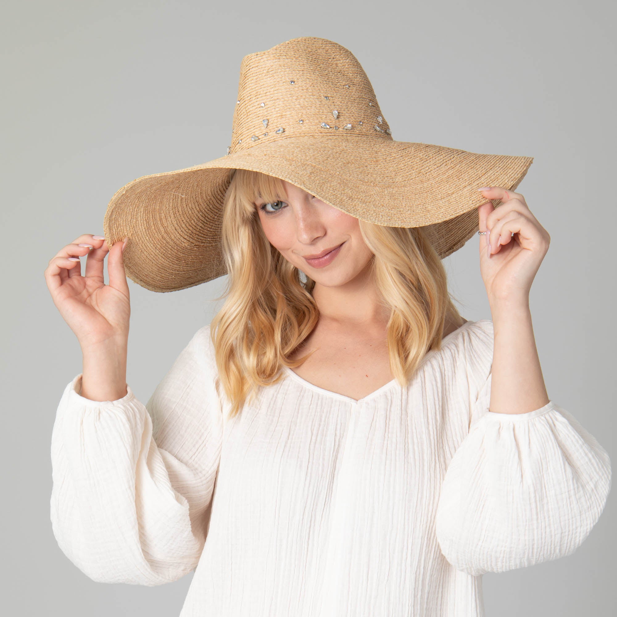 Glitz Wide Brim Fedora Sun Hat 4 Glitz Wide Brim Fedora Sun Hat