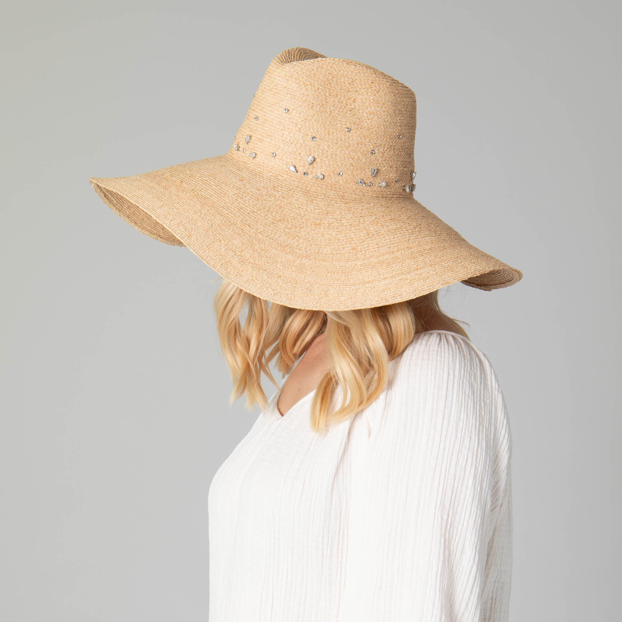 Glitz Wide Brim Fedora Sun Hat 5 Glitz Wide Brim Fedora Sun Hat