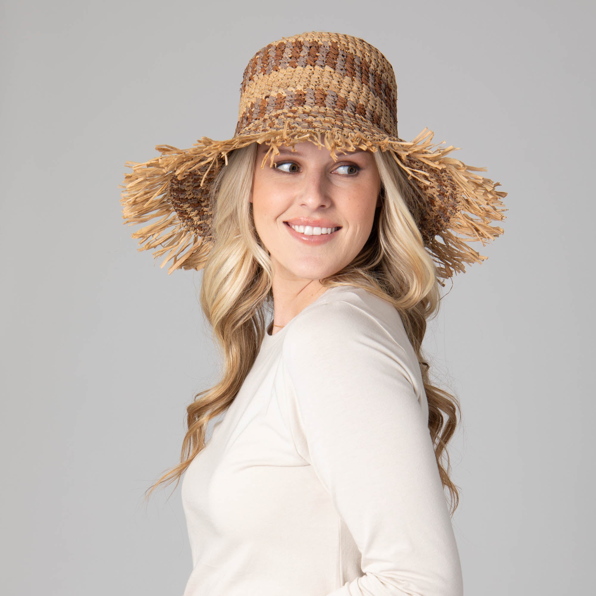 Waverly Women's Frayed Edge Bucket 3 Waverly Women's Frayed Edge Bucket