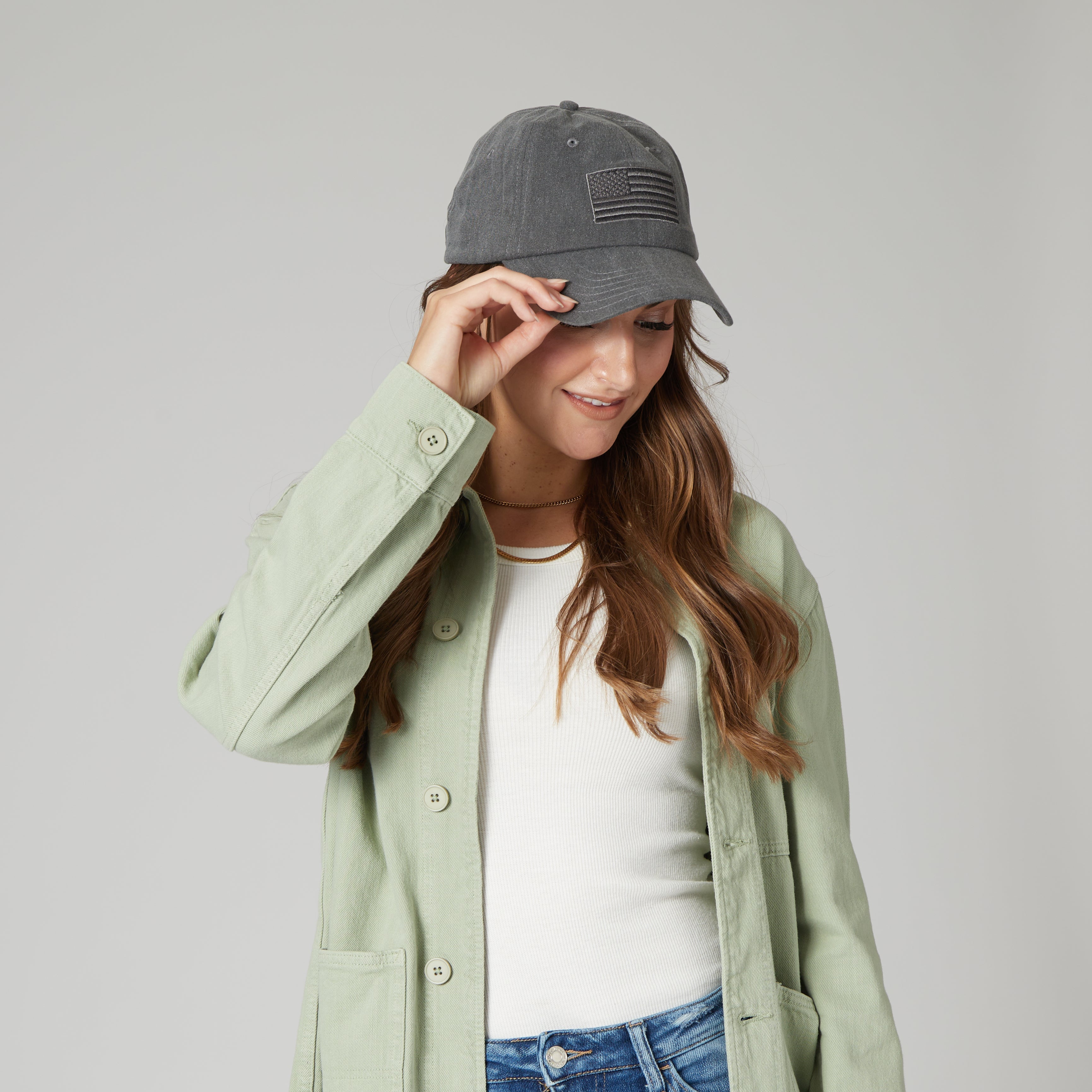 American Flag Washed Denim Cap 12 American Flag Washed Denim Cap