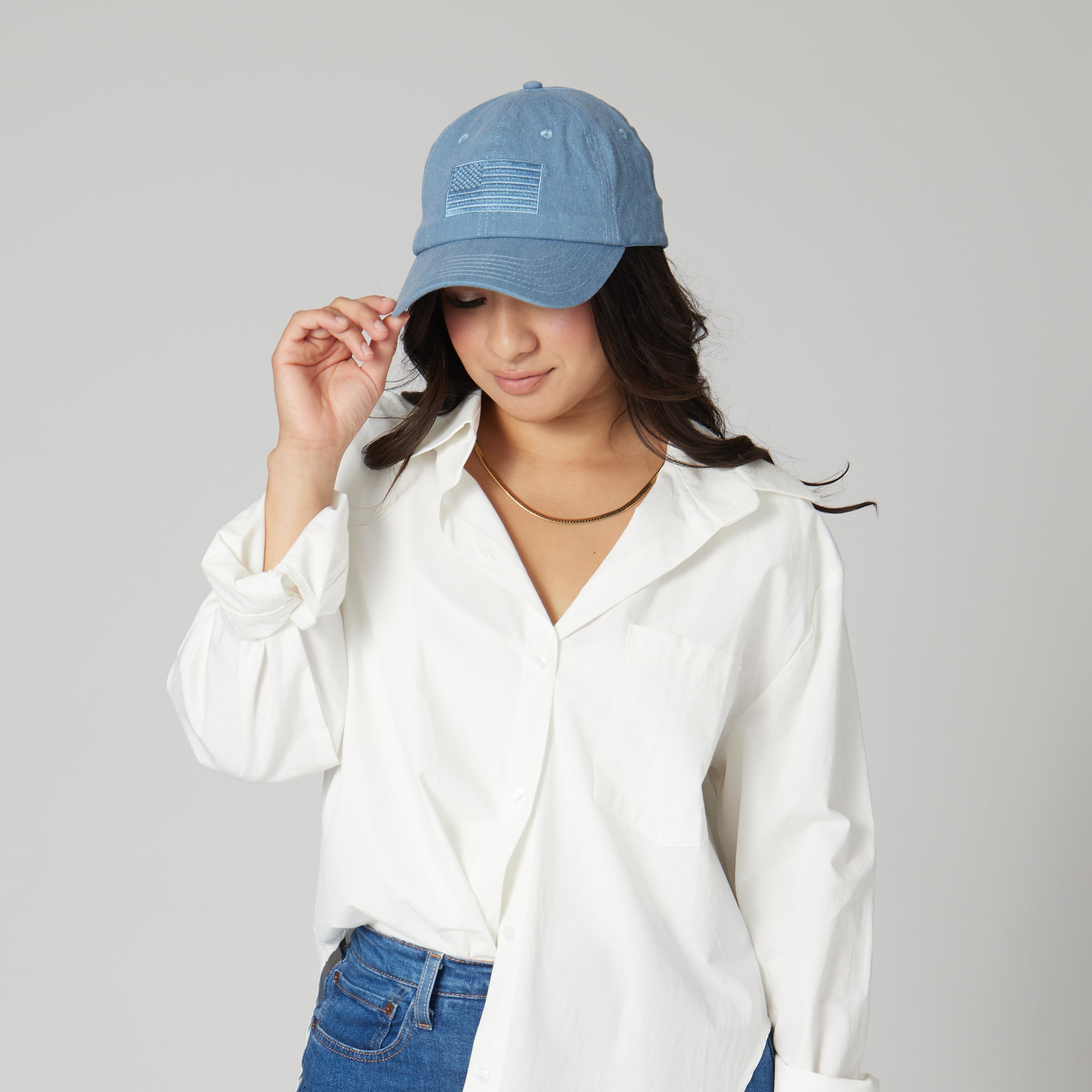 American Flag Washed Denim Cap 3 American Flag Washed Denim Cap