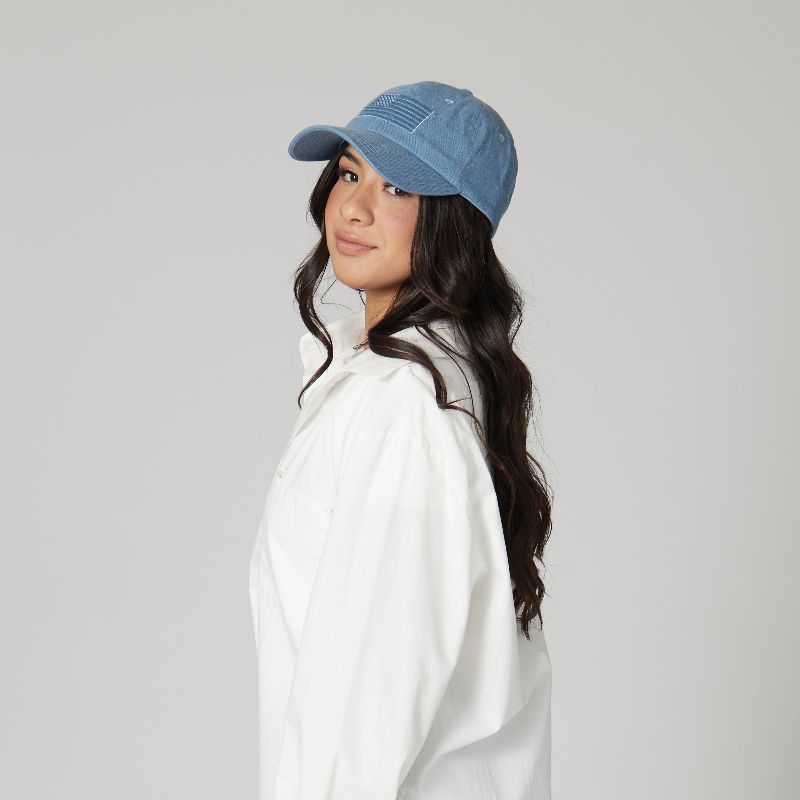 American Flag Washed Denim Cap 4 American Flag Washed Denim Cap