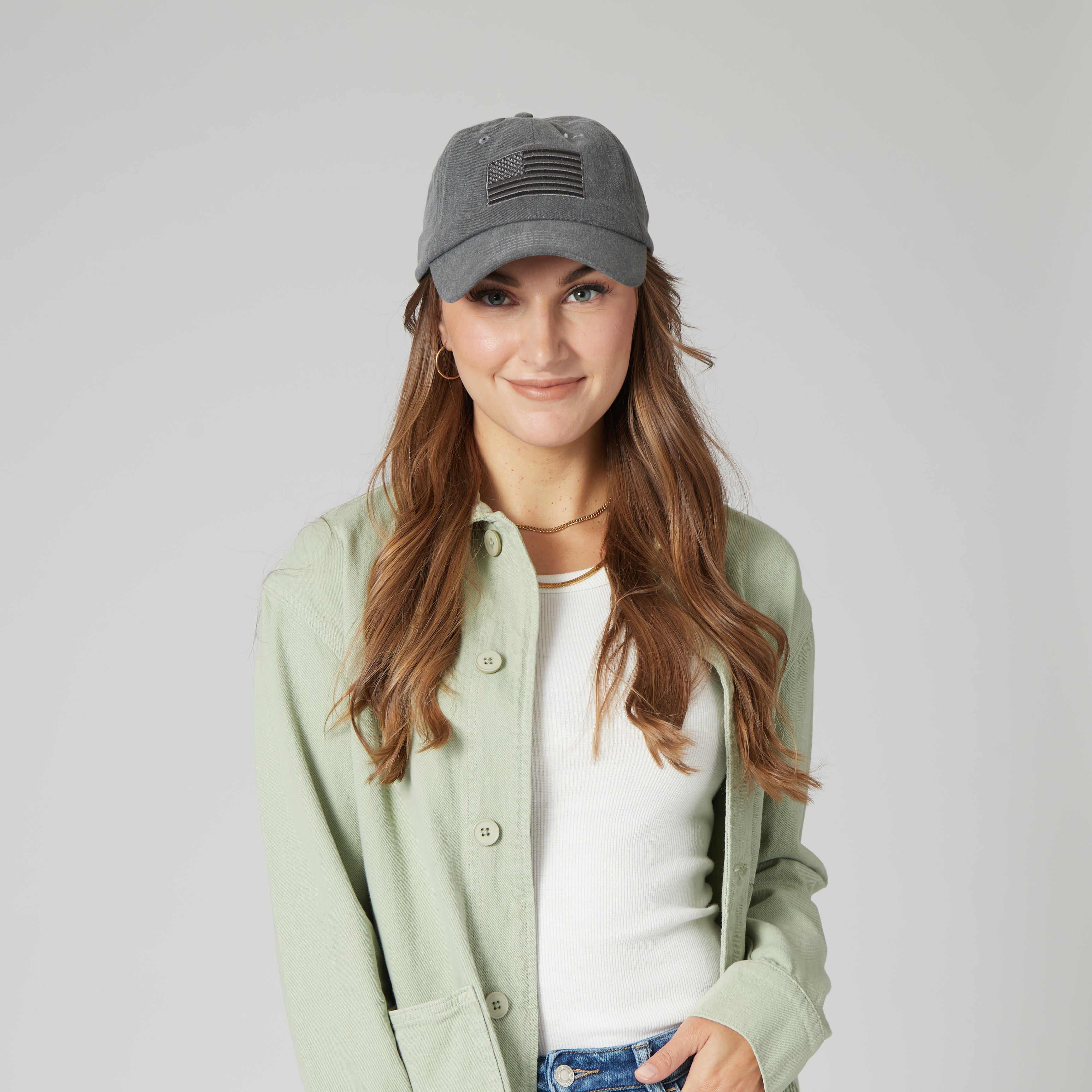 American Flag Washed Denim Cap 9 American Flag Washed Denim Cap
