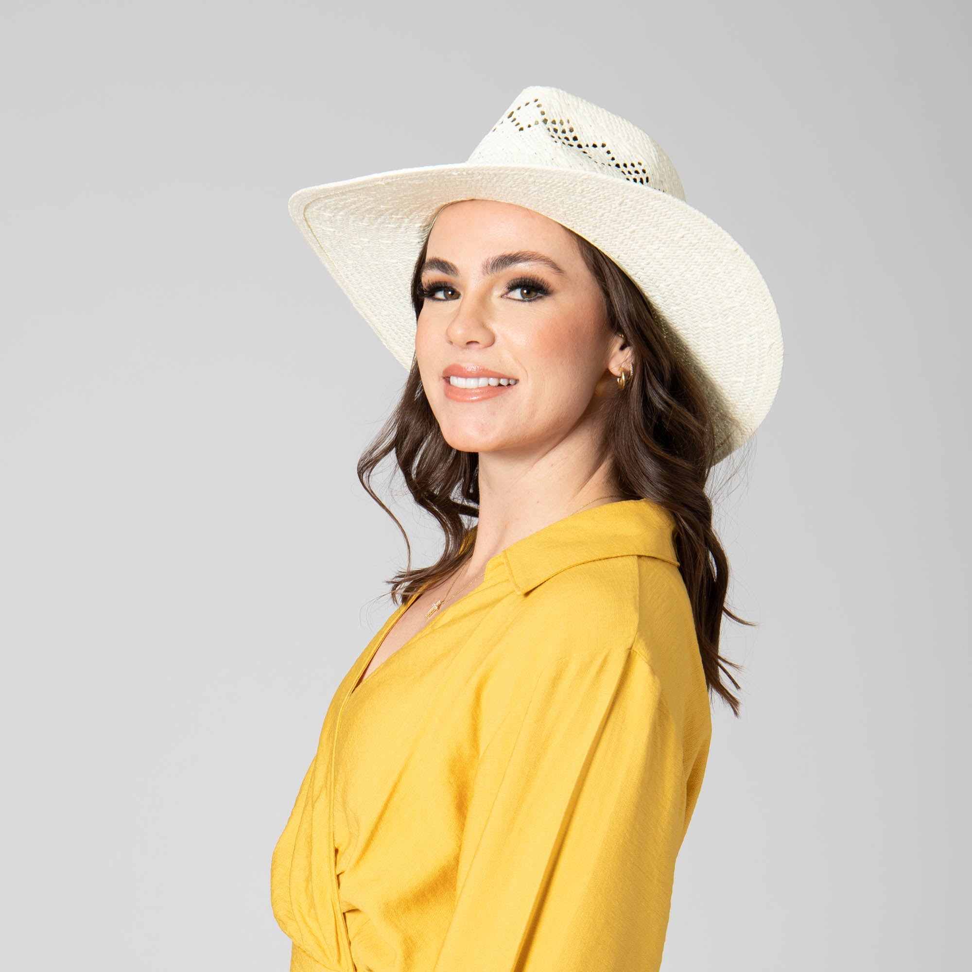 Anytime - Woven Paper Fedora With Beaded Band 9 Anytime - Woven Paper Fedora With Beaded Band