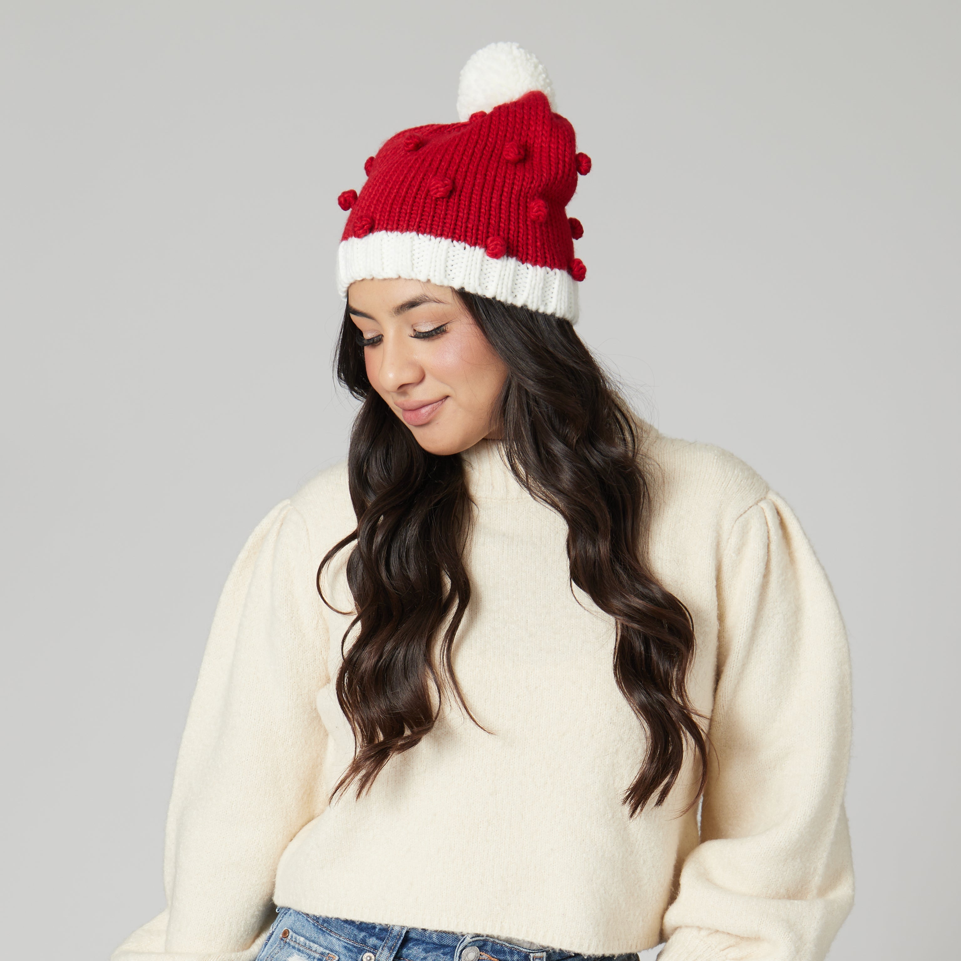 Bobble Knit Holiday Beanie 3 Bobble Knit Holiday Beanie