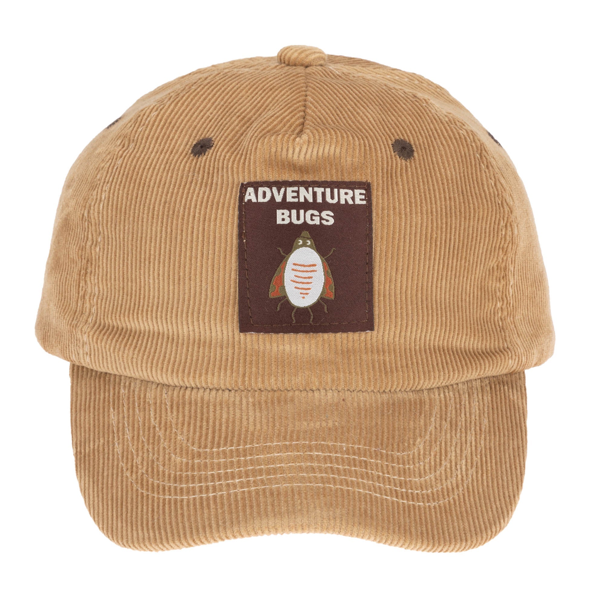 Corduroy Cap with Woven Adventure Bugs Patch 5 Corduroy Cap with Woven Adventure Bugs Patch