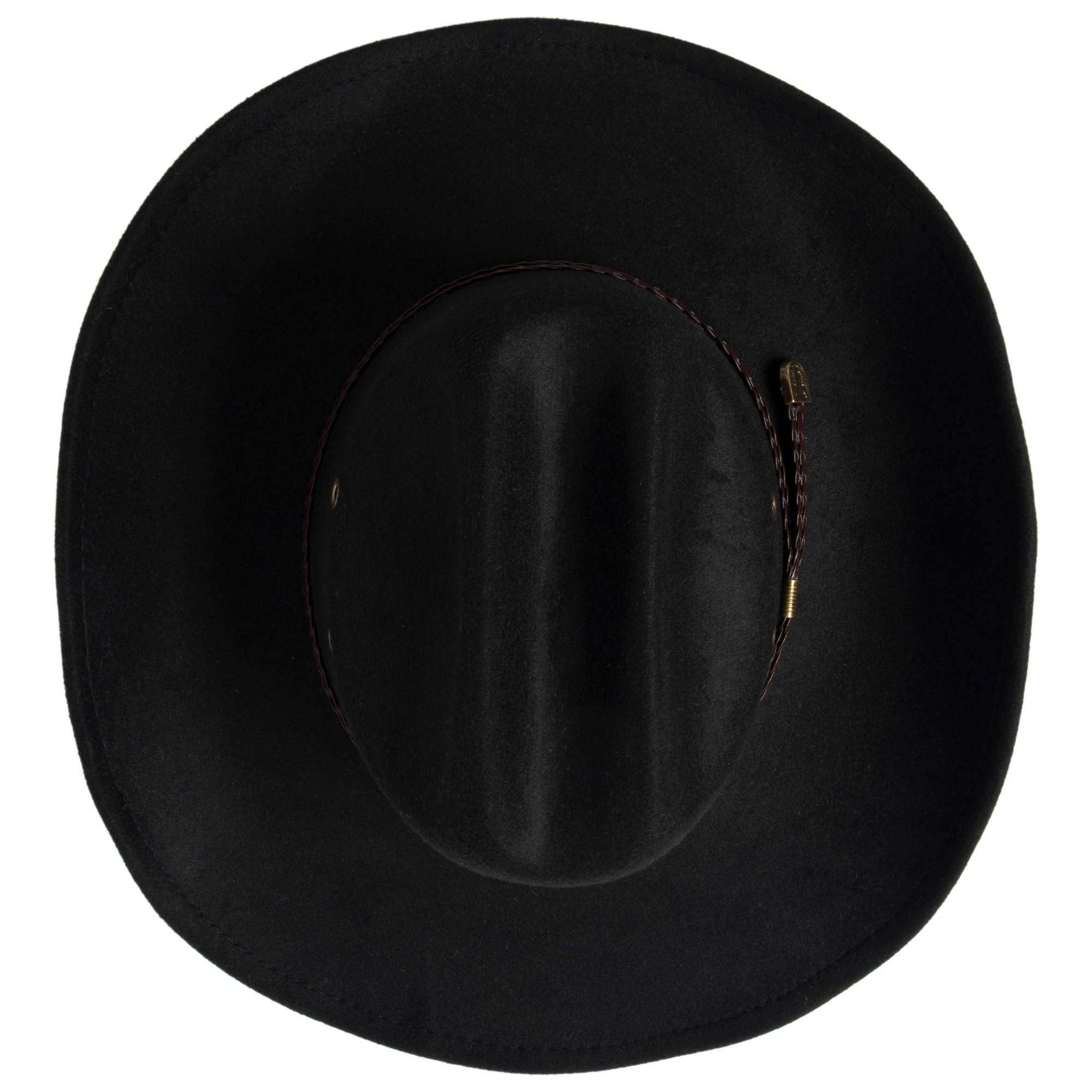 Dwight - Cattleman's Crease Cowboy with Leather Band and Brass Gromets 12 Dwight - Cattleman's Crease Cowboy with Leather Band and Brass Gromets