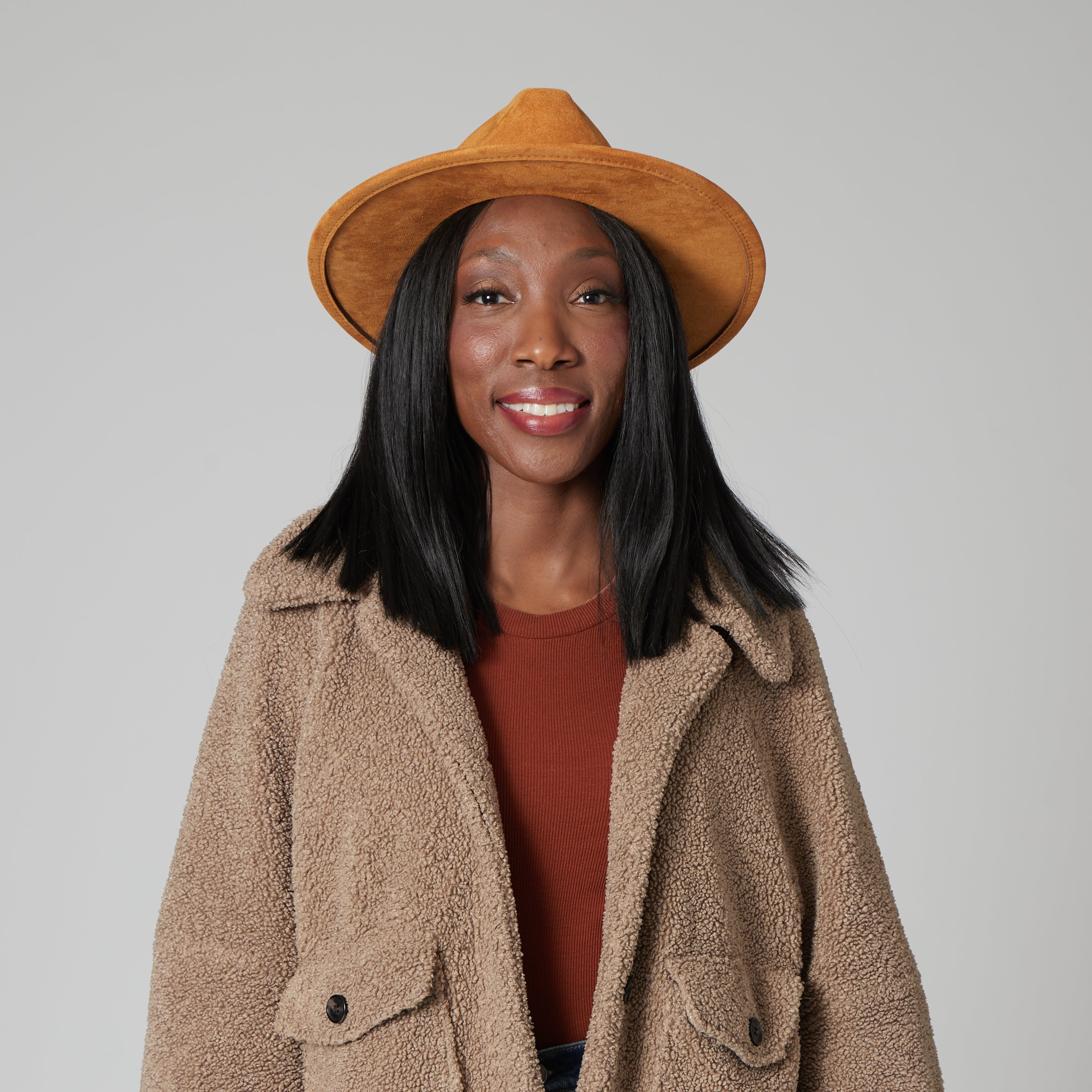 Faux Suede Fedora With Tassel Back Bow 13 Faux Suede Fedora With Tassel Back Bow