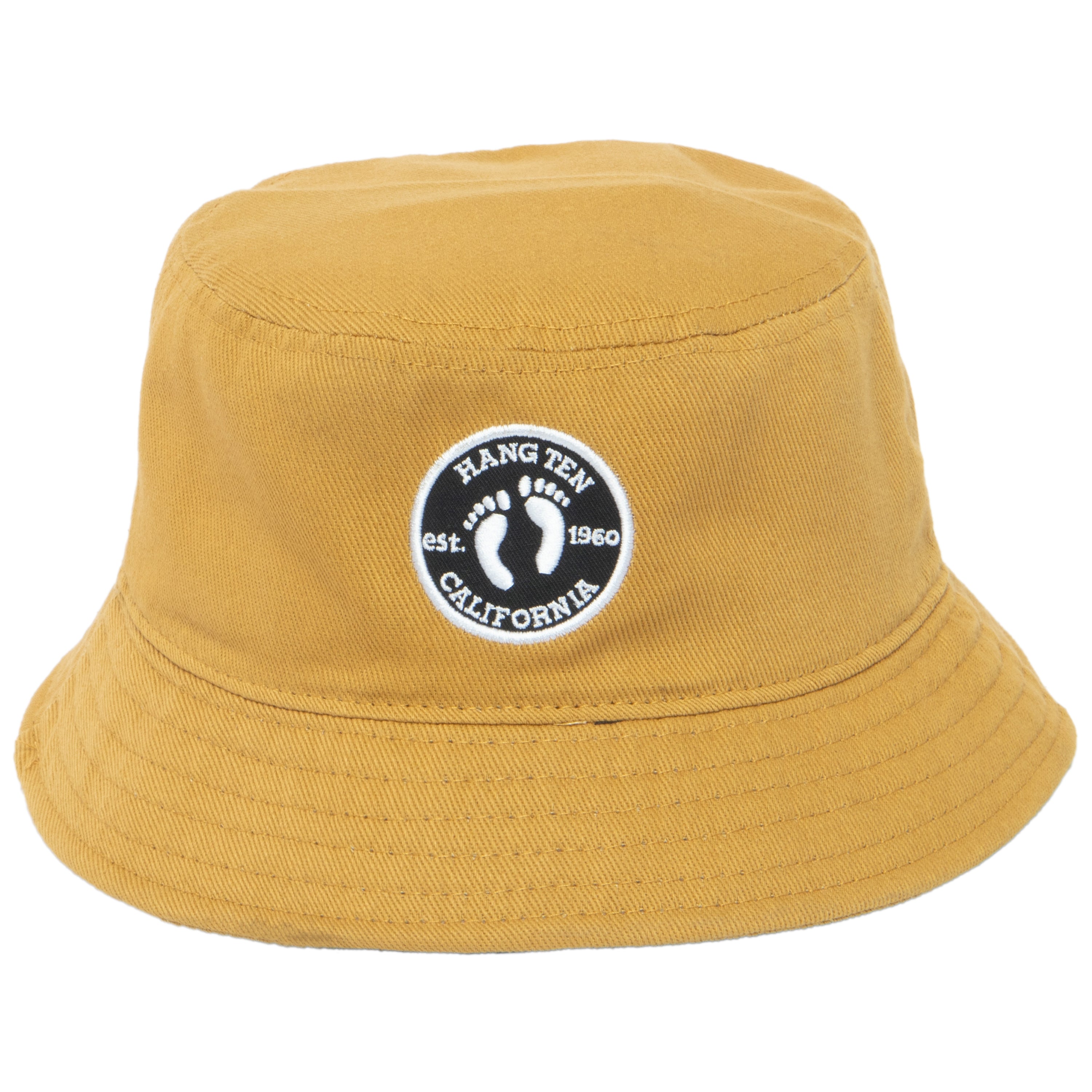Hang Ten - Cotton Twill Bucket with Hang Ten Embroidered Patch 3 Hang Ten - Cotton Twill Bucket with Hang Ten Embroidered Patch