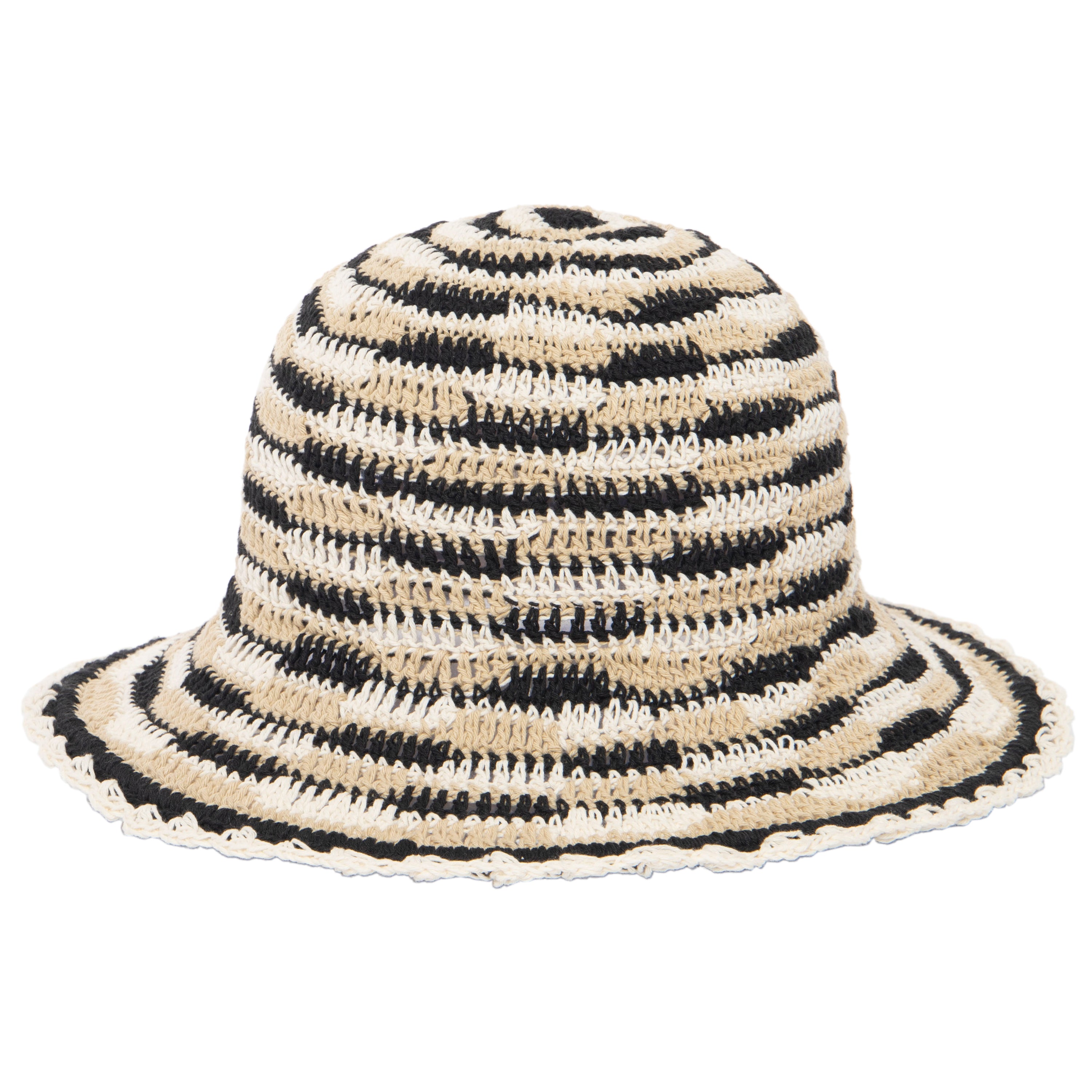Heather Pattern Women's Crocheted Brim Hat