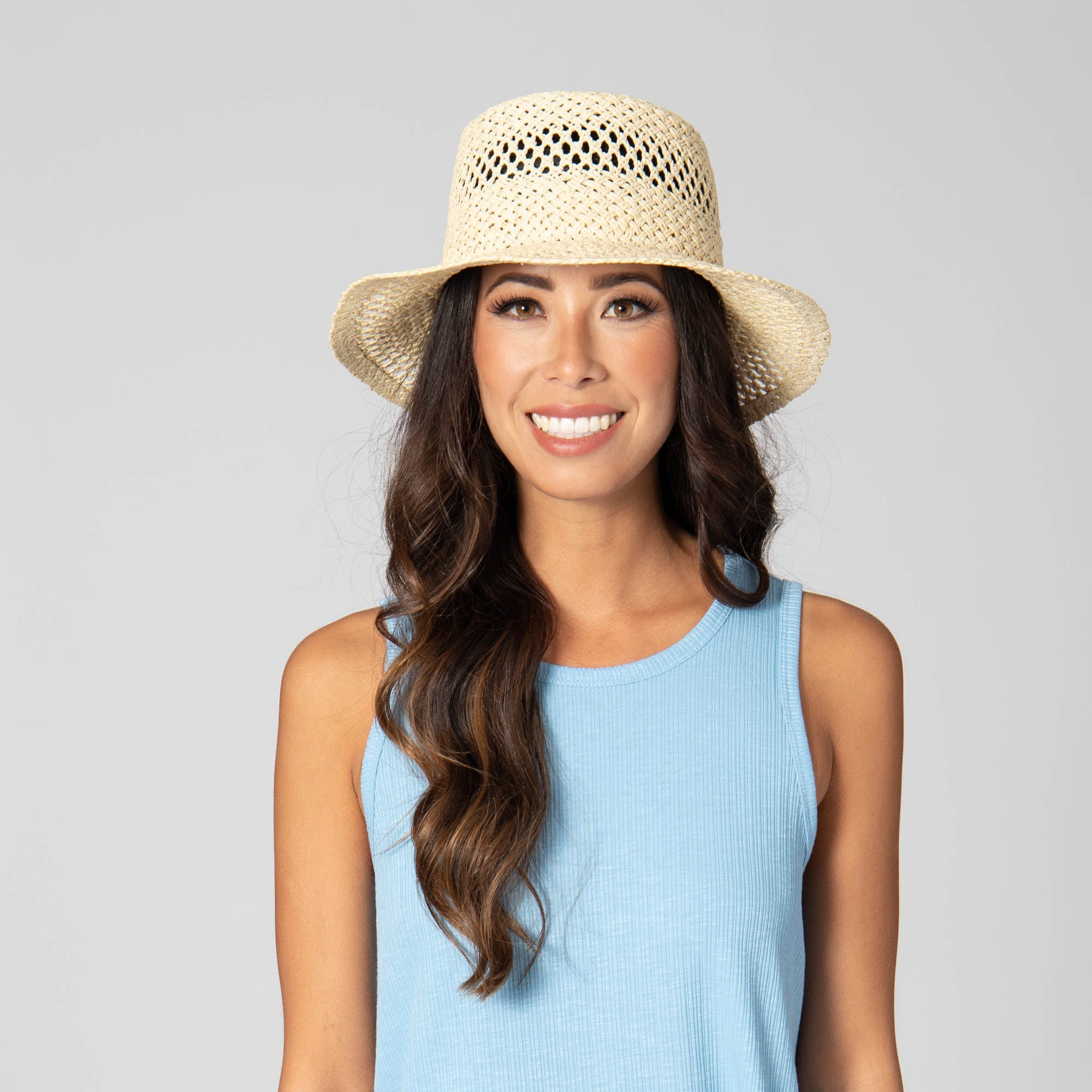 In the Clouds - Woven Paper Bucket Hat with Ventilation 14 In the Clouds - Woven Paper Bucket Hat with Ventilation