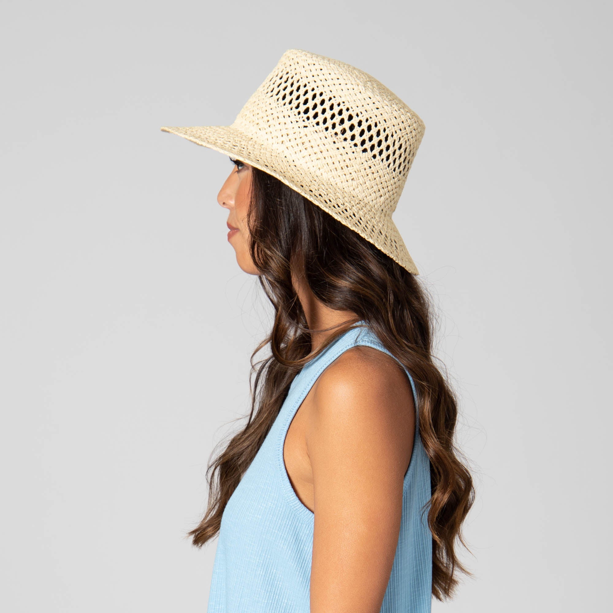 In the Clouds - Woven Paper Bucket Hat with Ventilation 16 In the Clouds - Woven Paper Bucket Hat with Ventilation