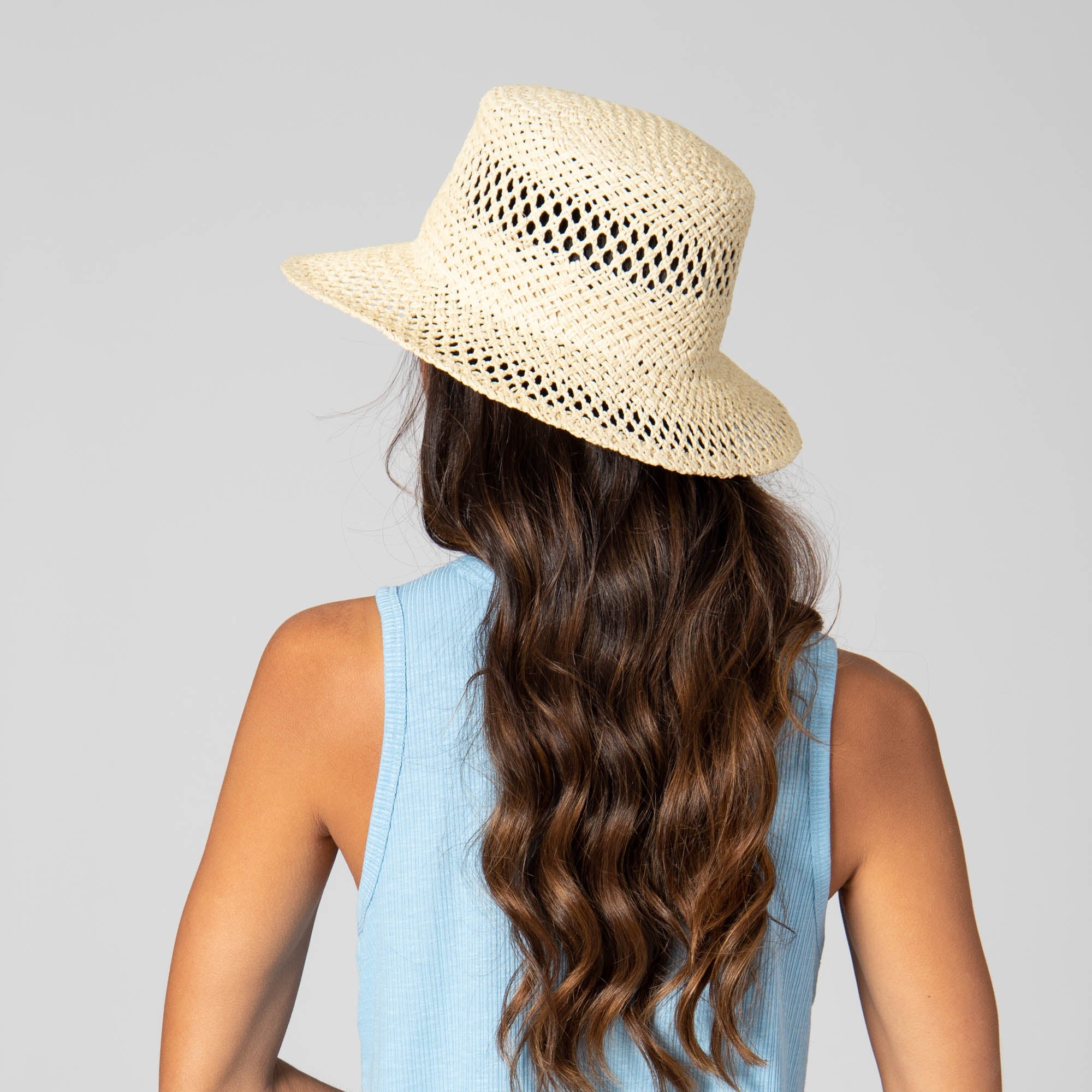 In the Clouds - Woven Paper Bucket Hat with Ventilation 17 In the Clouds - Woven Paper Bucket Hat with Ventilation