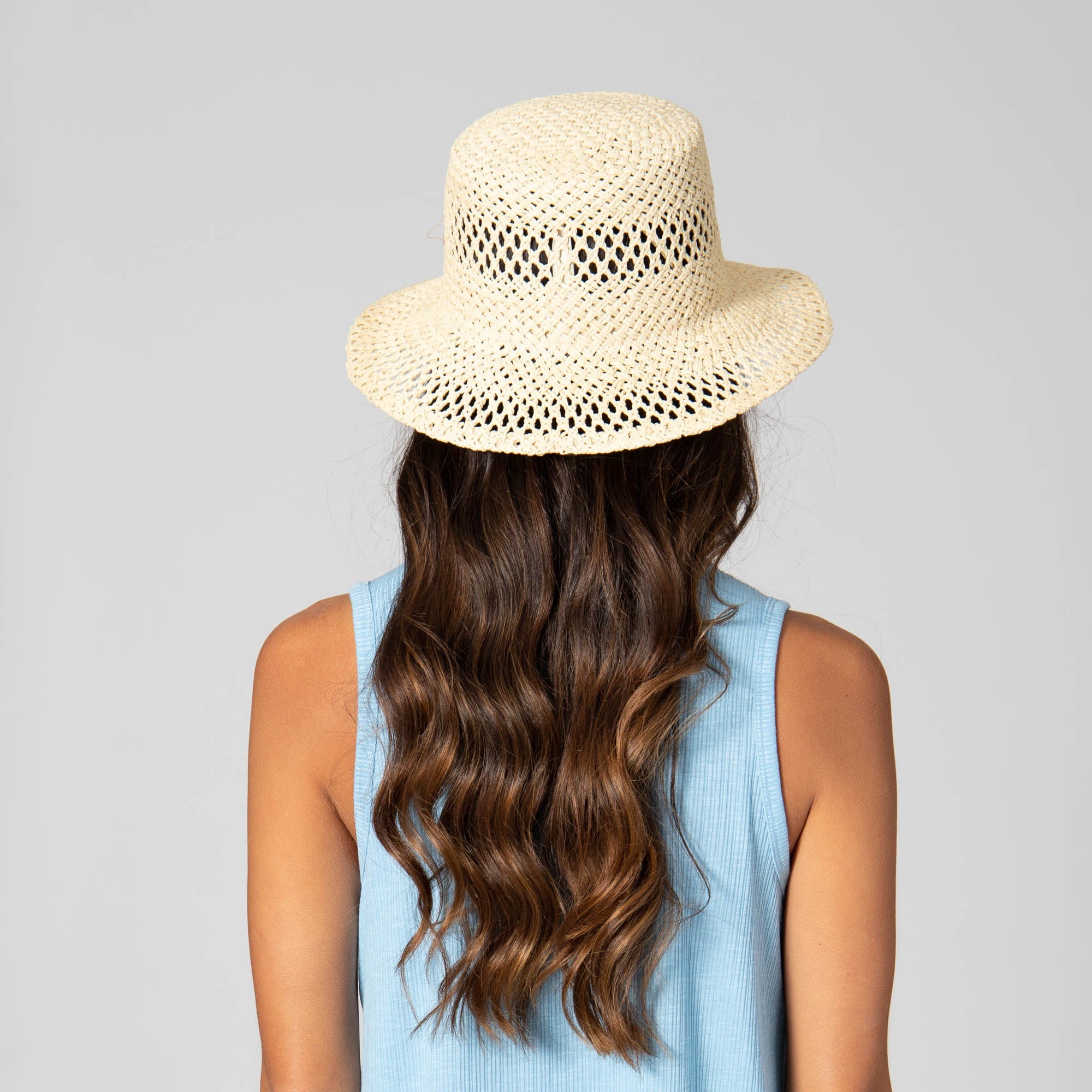 In the Clouds - Woven Paper Bucket Hat with Ventilation 19 In the Clouds - Woven Paper Bucket Hat with Ventilation